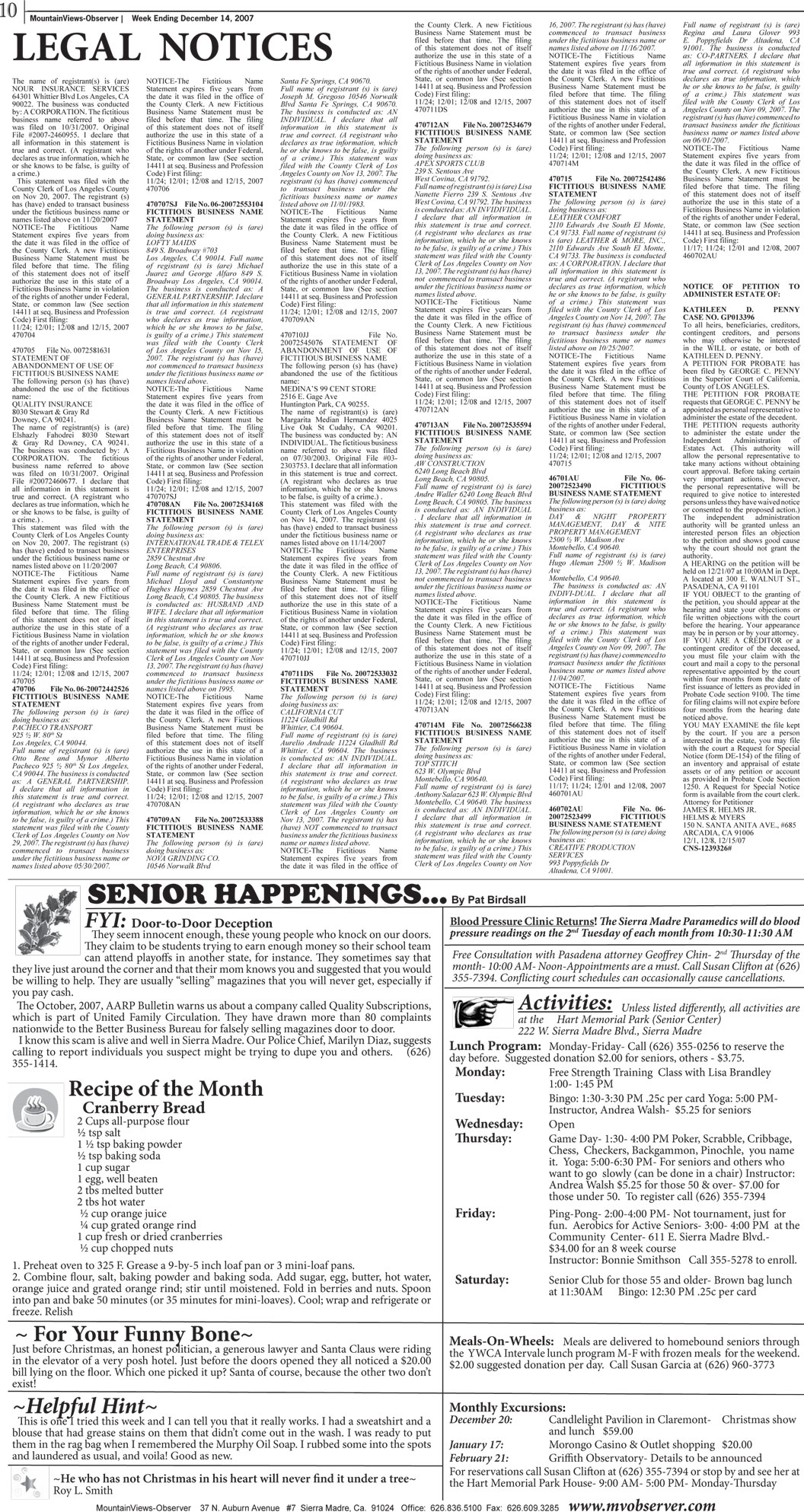 newspaper page