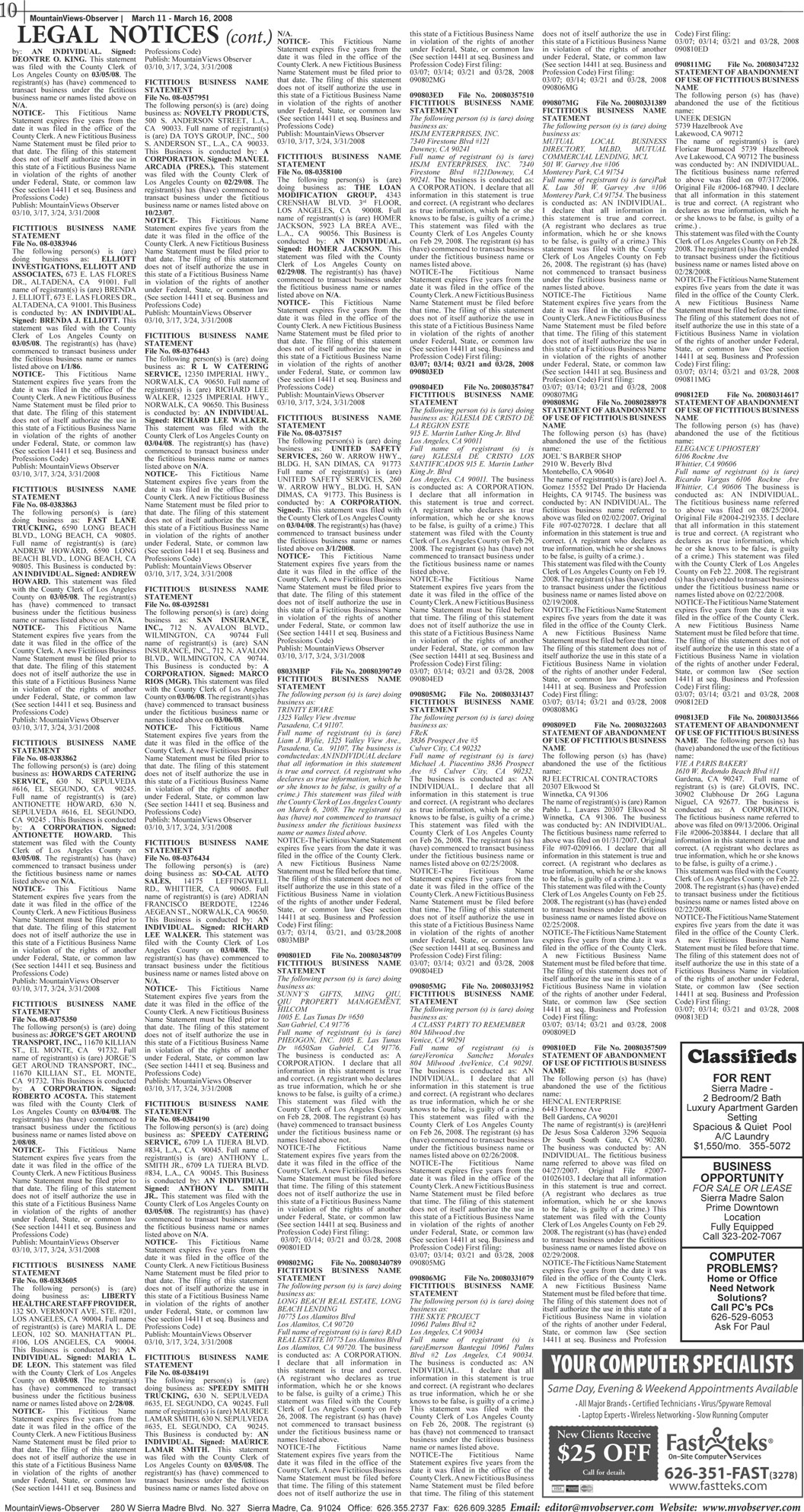 newspaper page