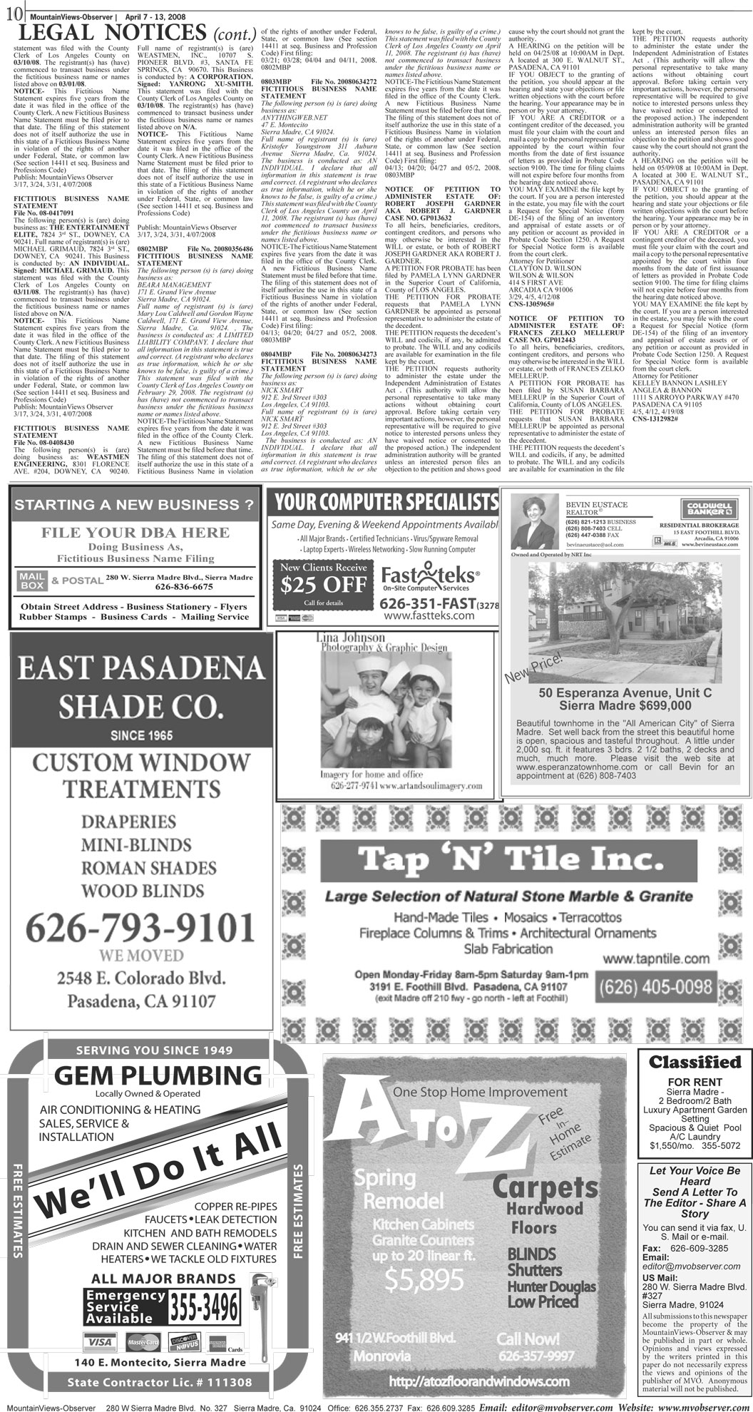 newspaper page