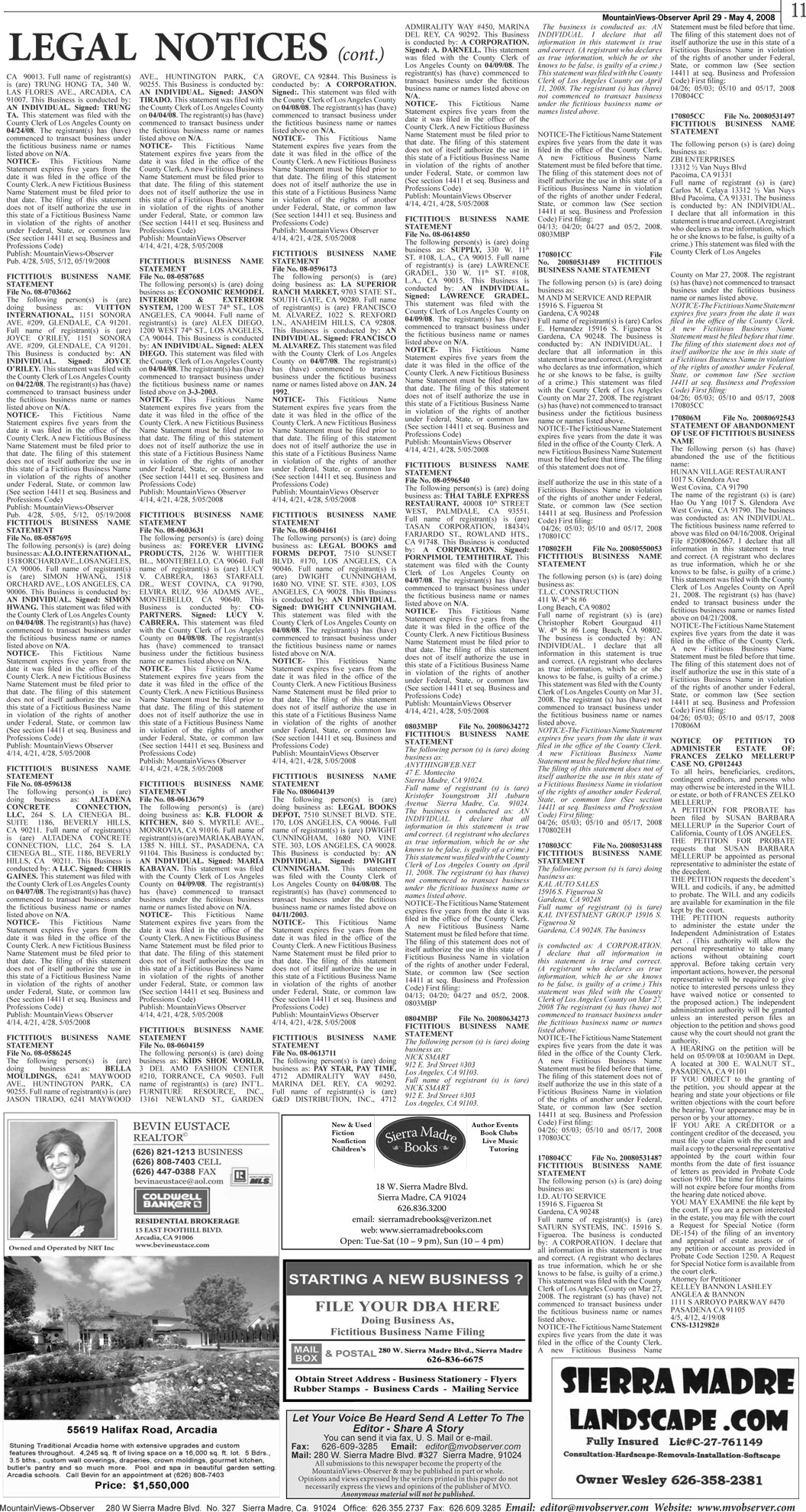 newspaper page