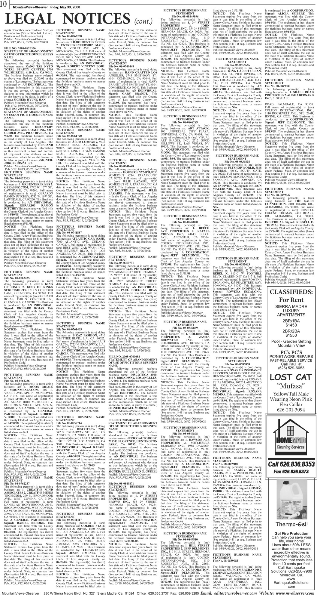 newspaper page