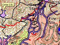 Map: Sierra Madre mud and debris flow