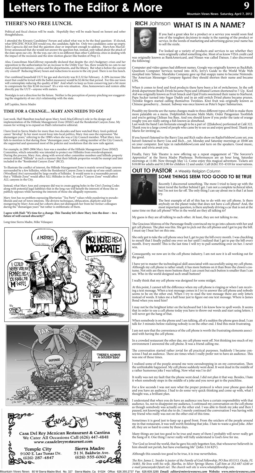 MVNews this week:  Page B-9