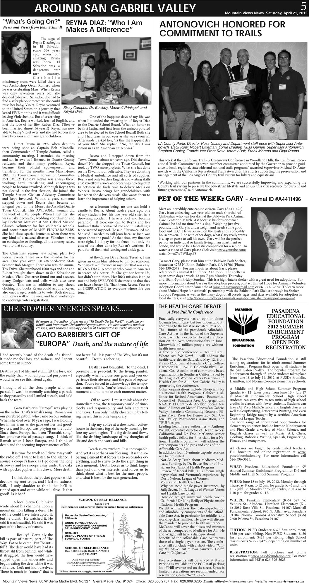 MVNews this week:  Page A-5