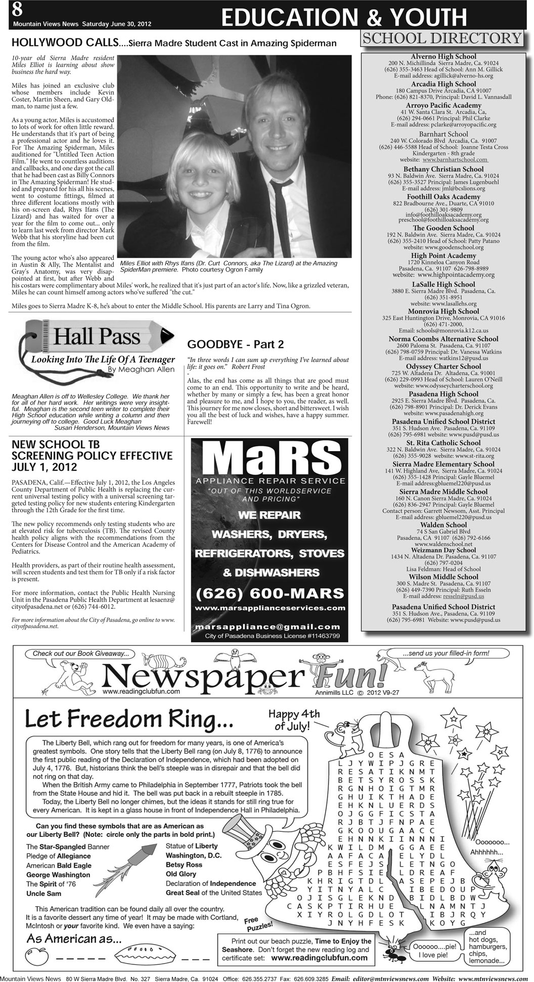 MVNews this week:  Page A-8