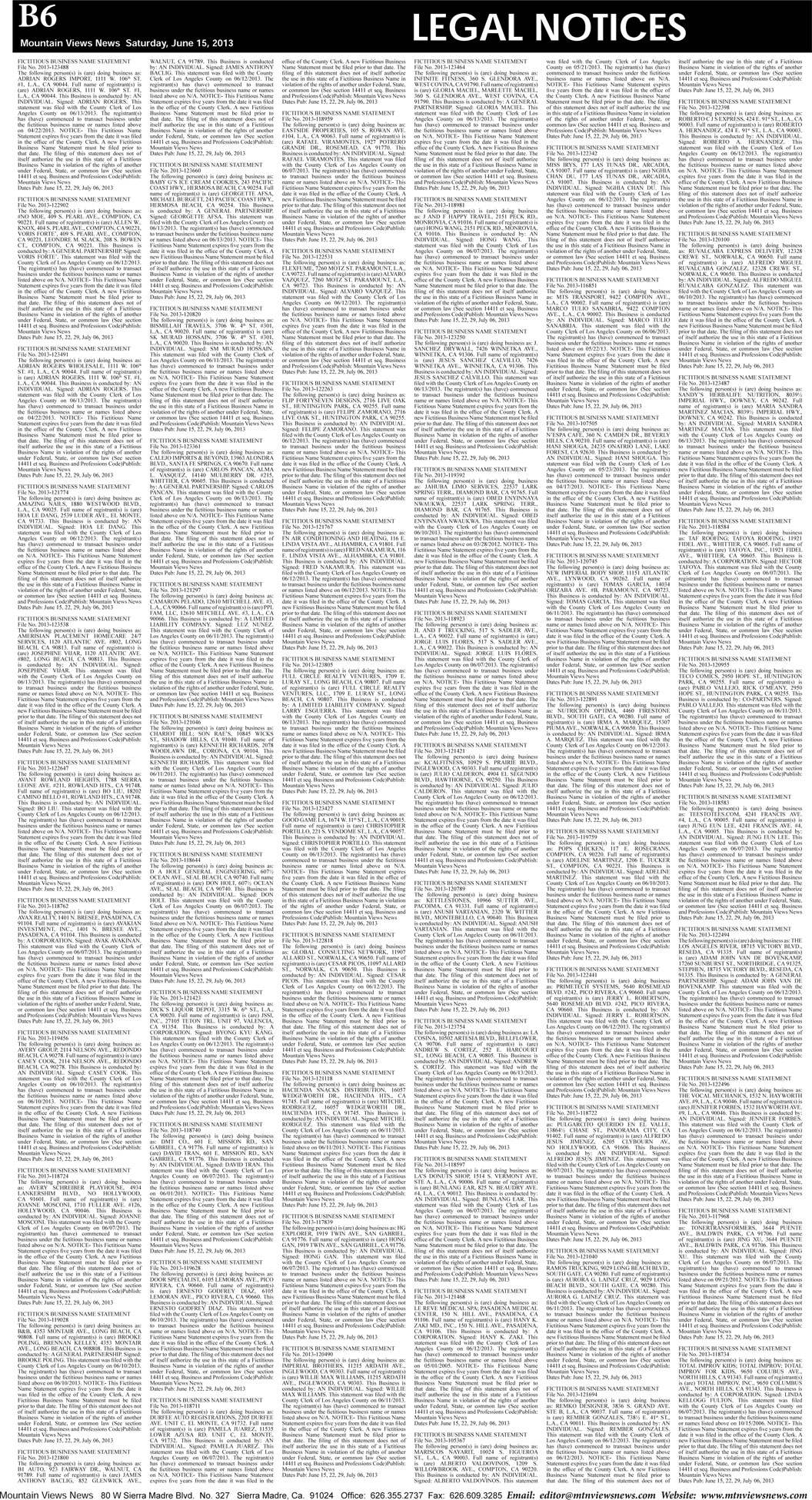 MVNews this week:  Page B:6