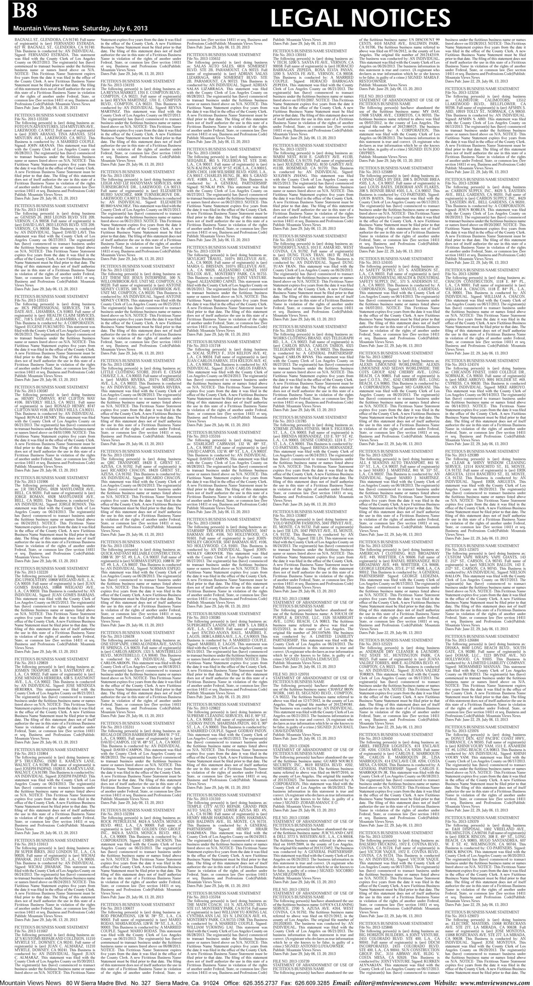 MVNews this week:  Page B:8