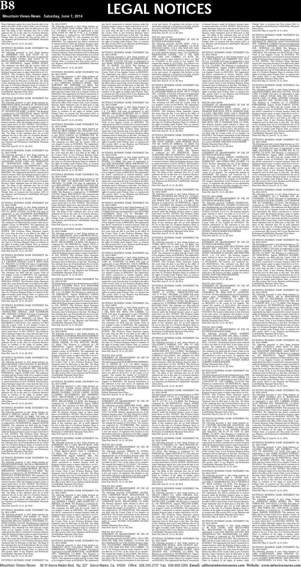 MVNews this week:  Page B:8