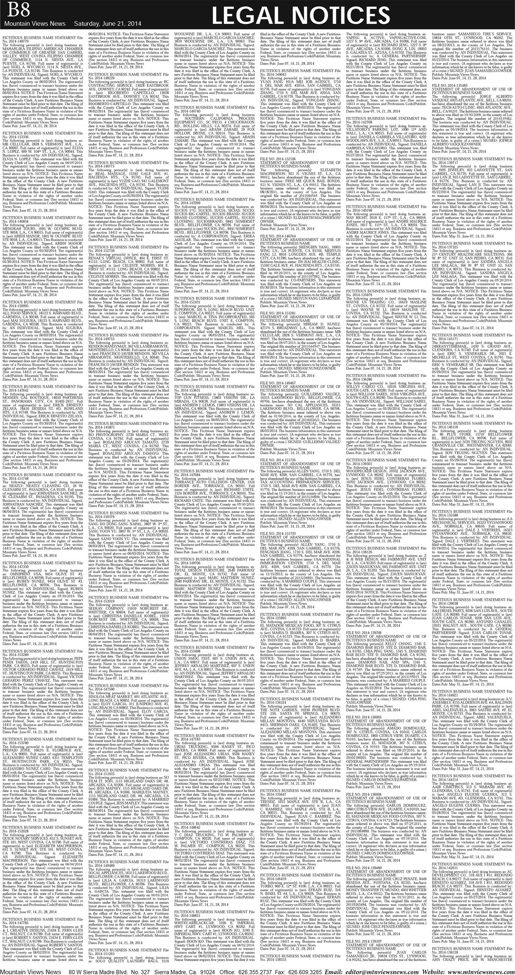 MVNews this week:  Page B:8