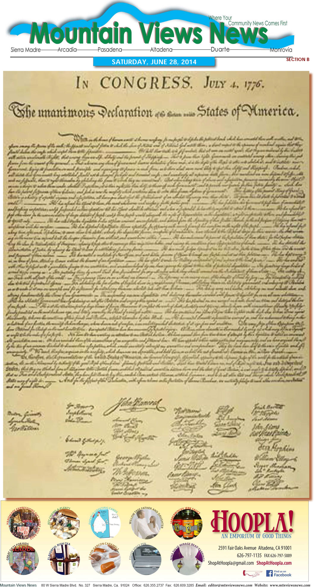 MVNews this week:  Page B:1