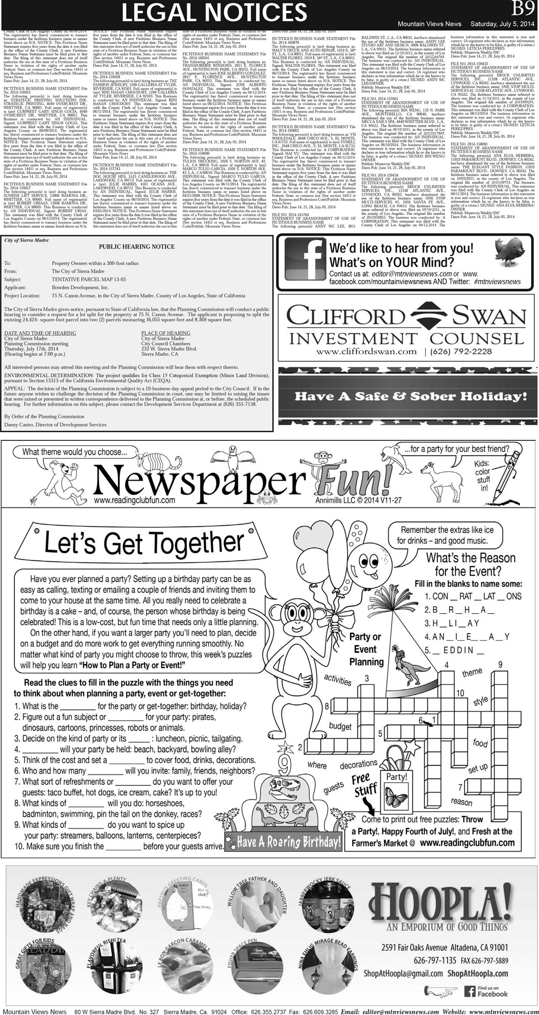 MVNews this week:  Page B:9