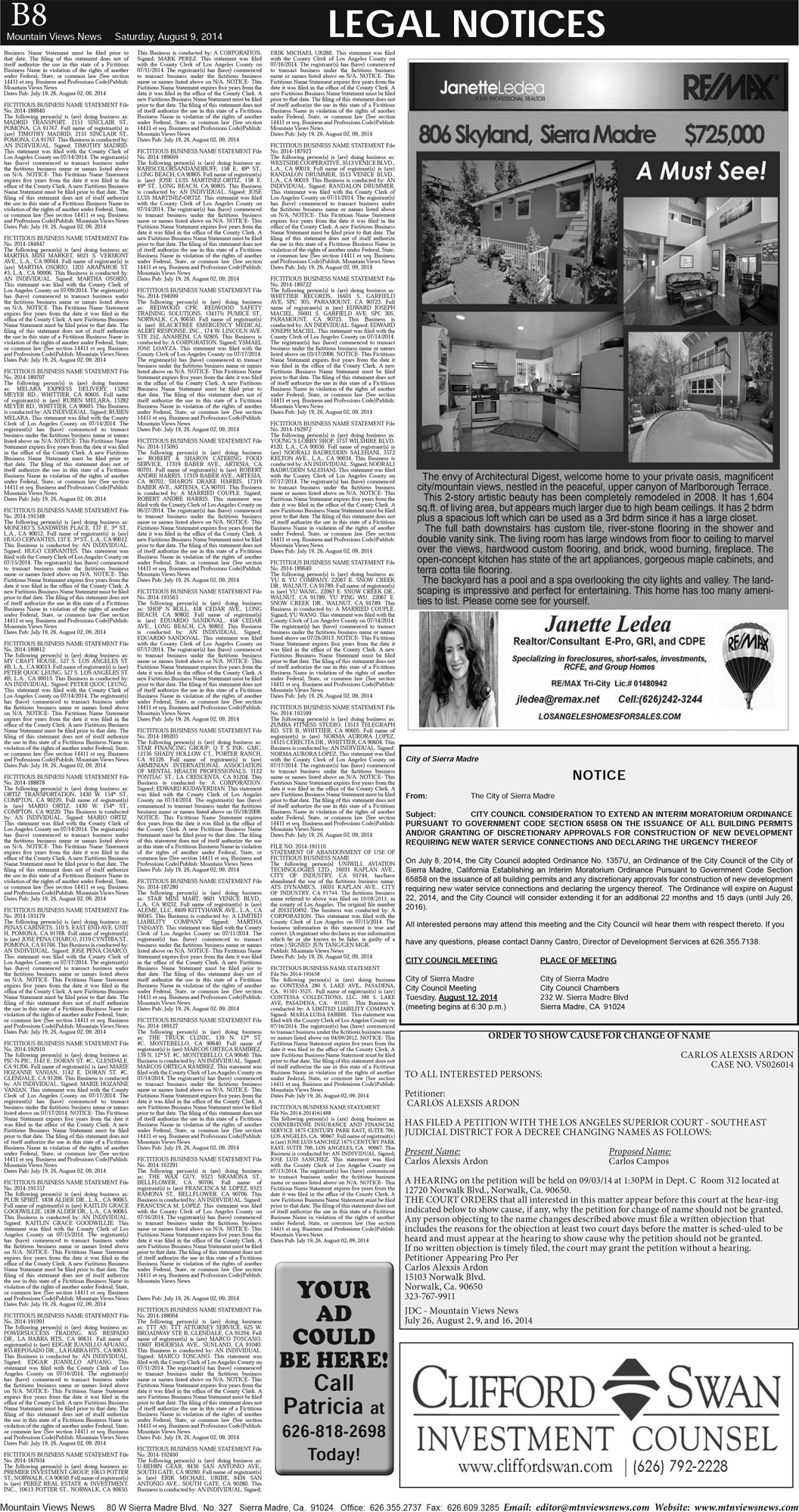 MVNews this week:  Page B:8