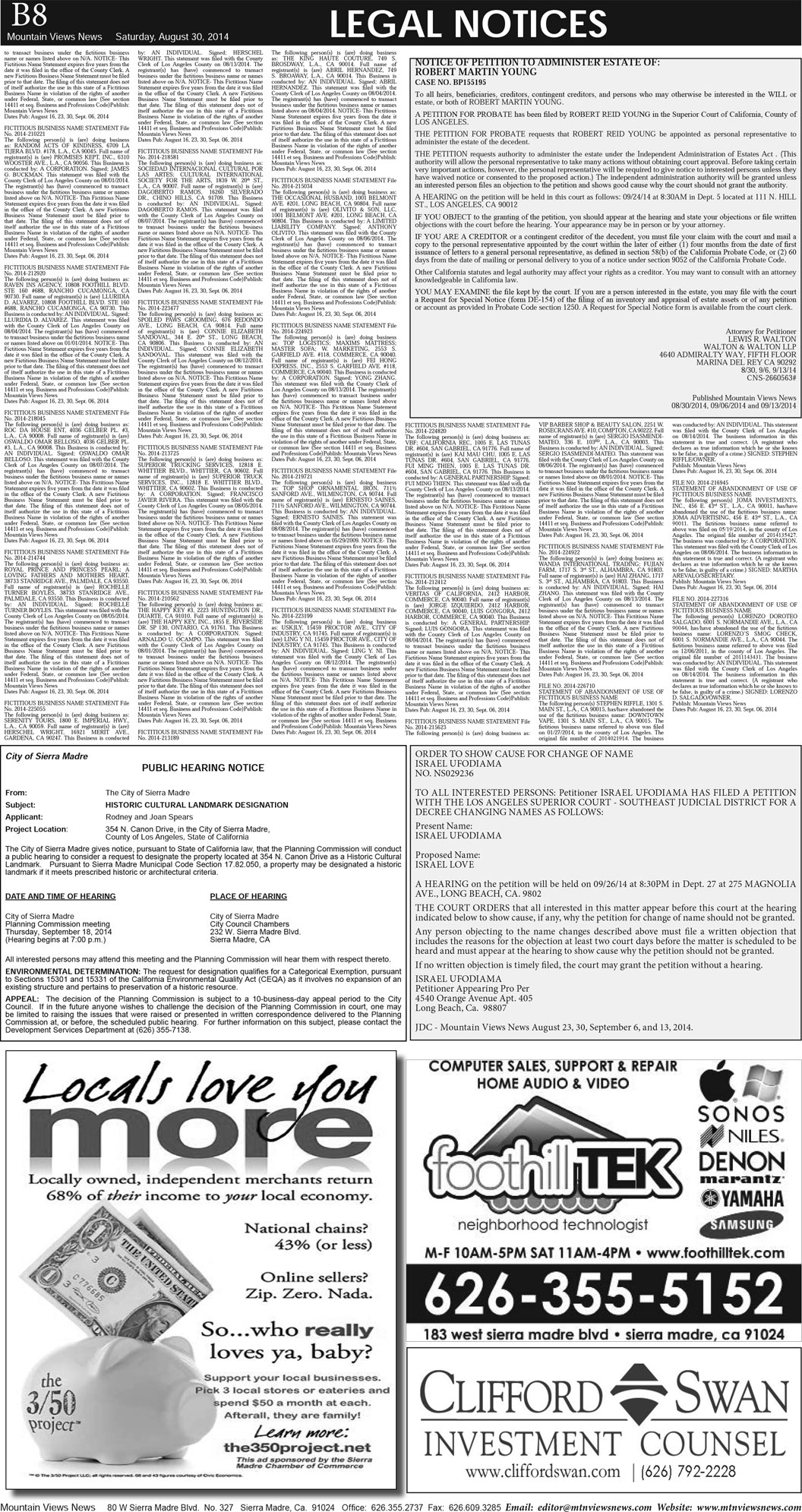 MVNews this week:  Page B:8