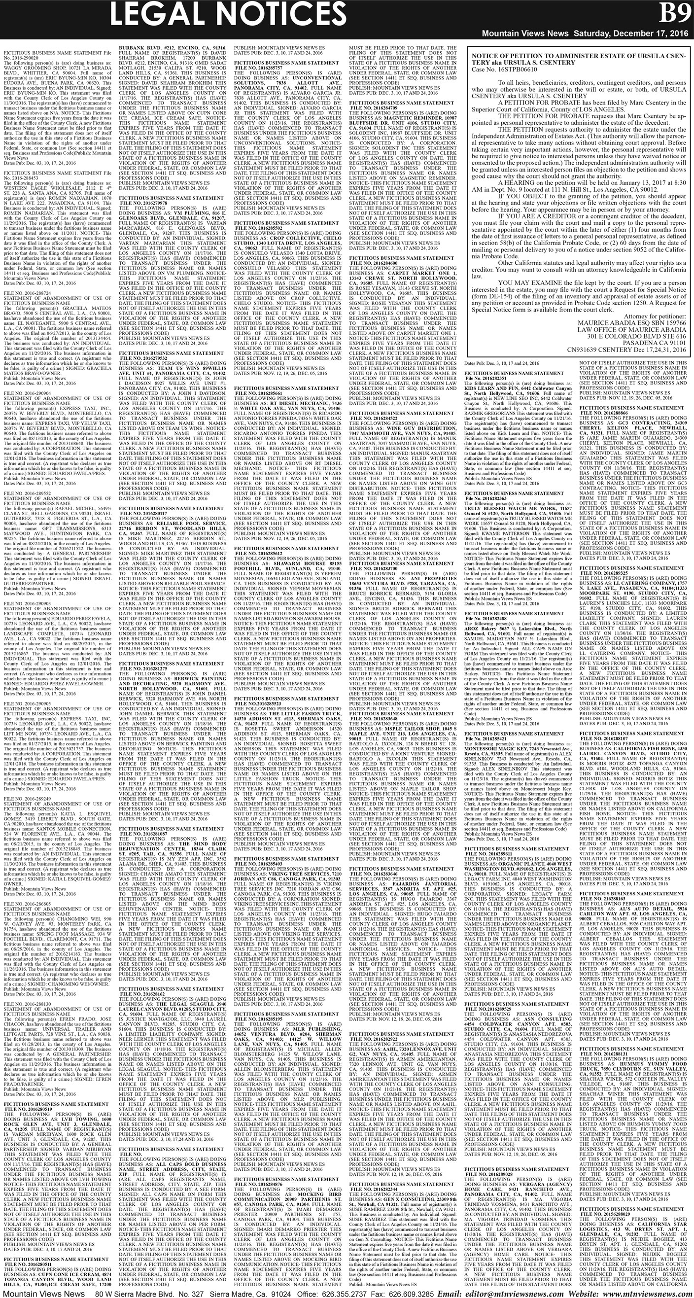 MVNews this week:  Page B:9