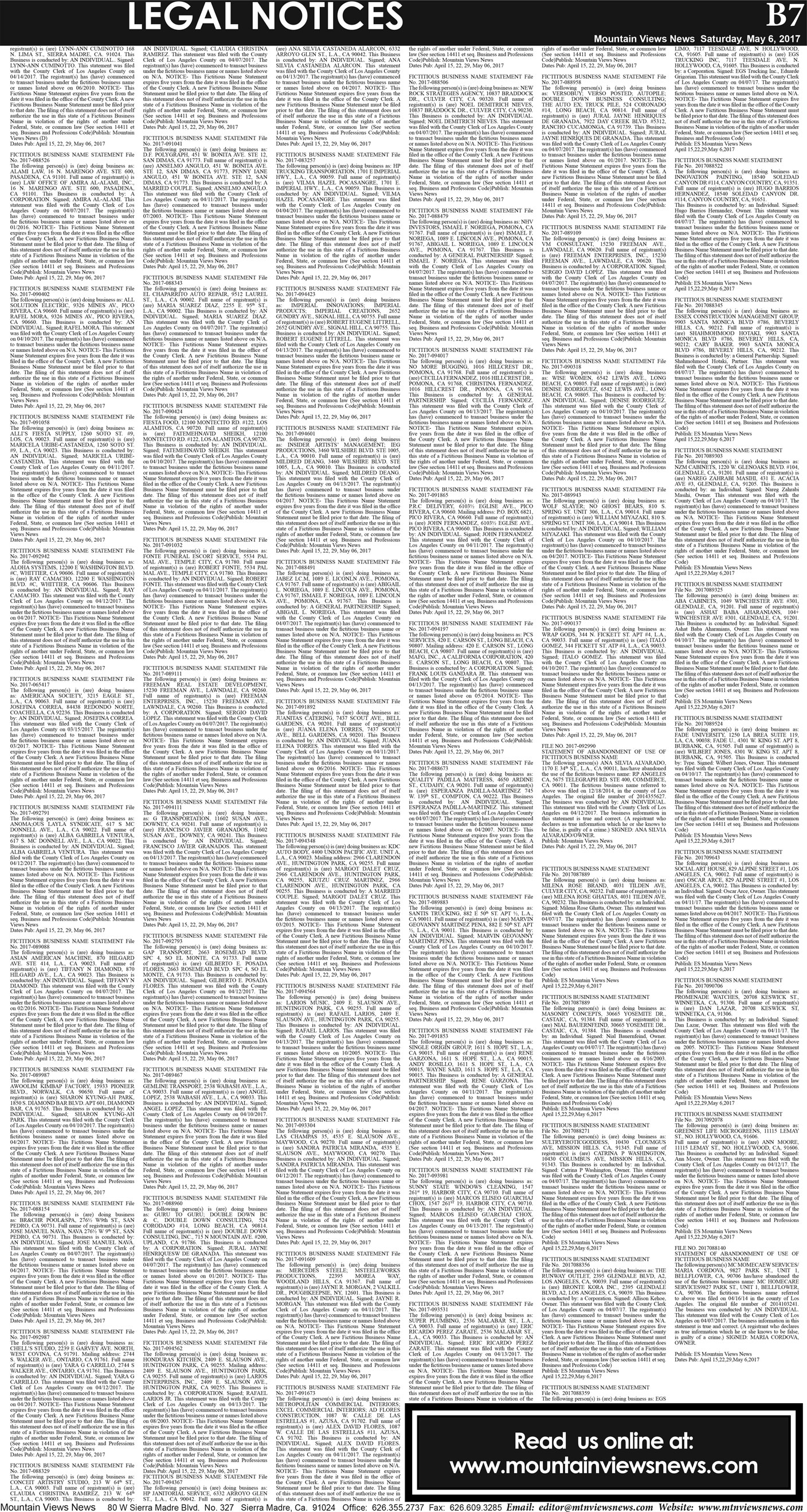 MVNews this week:  Page B:7