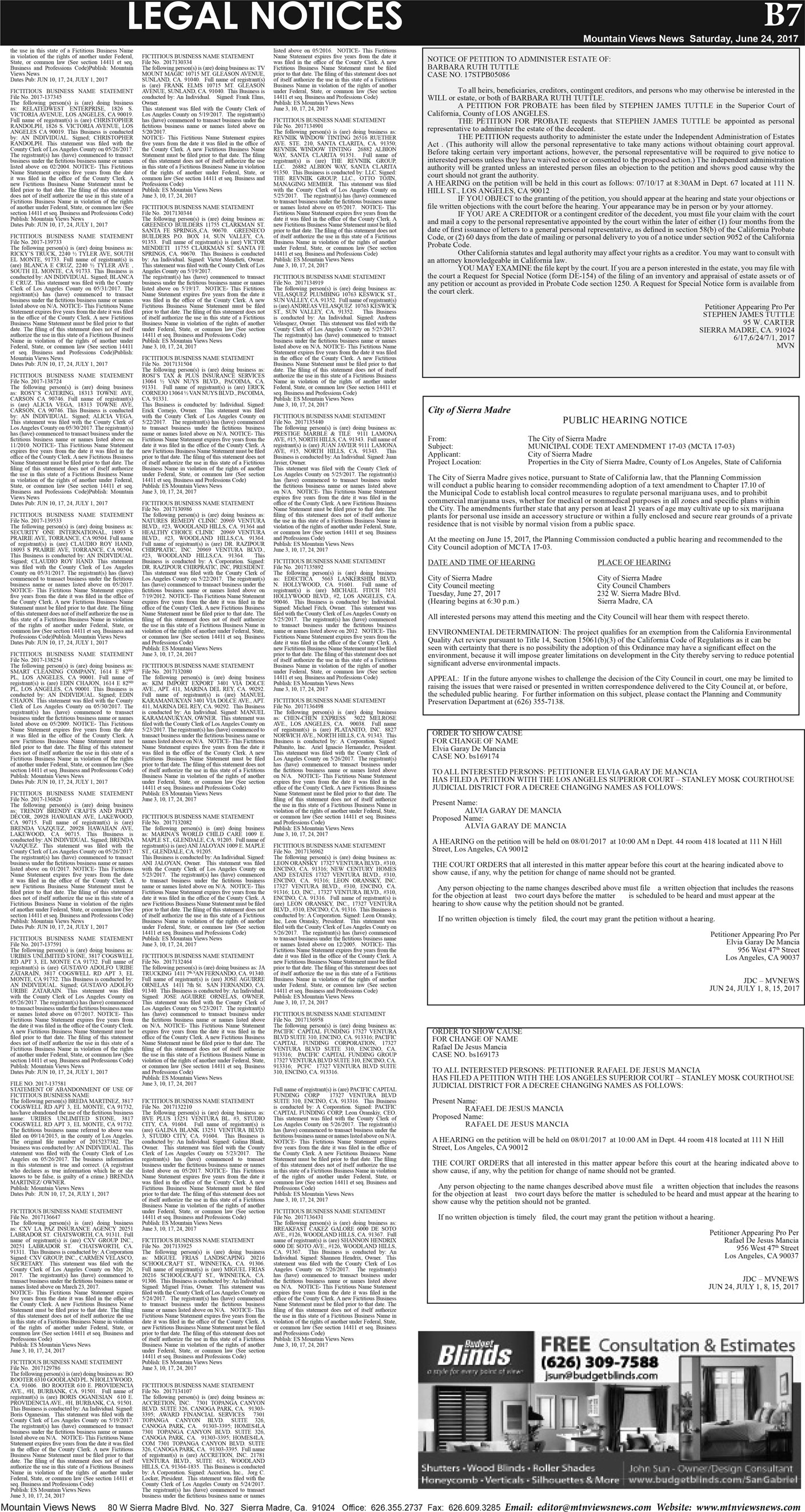 MVNews this week:  Page B:7