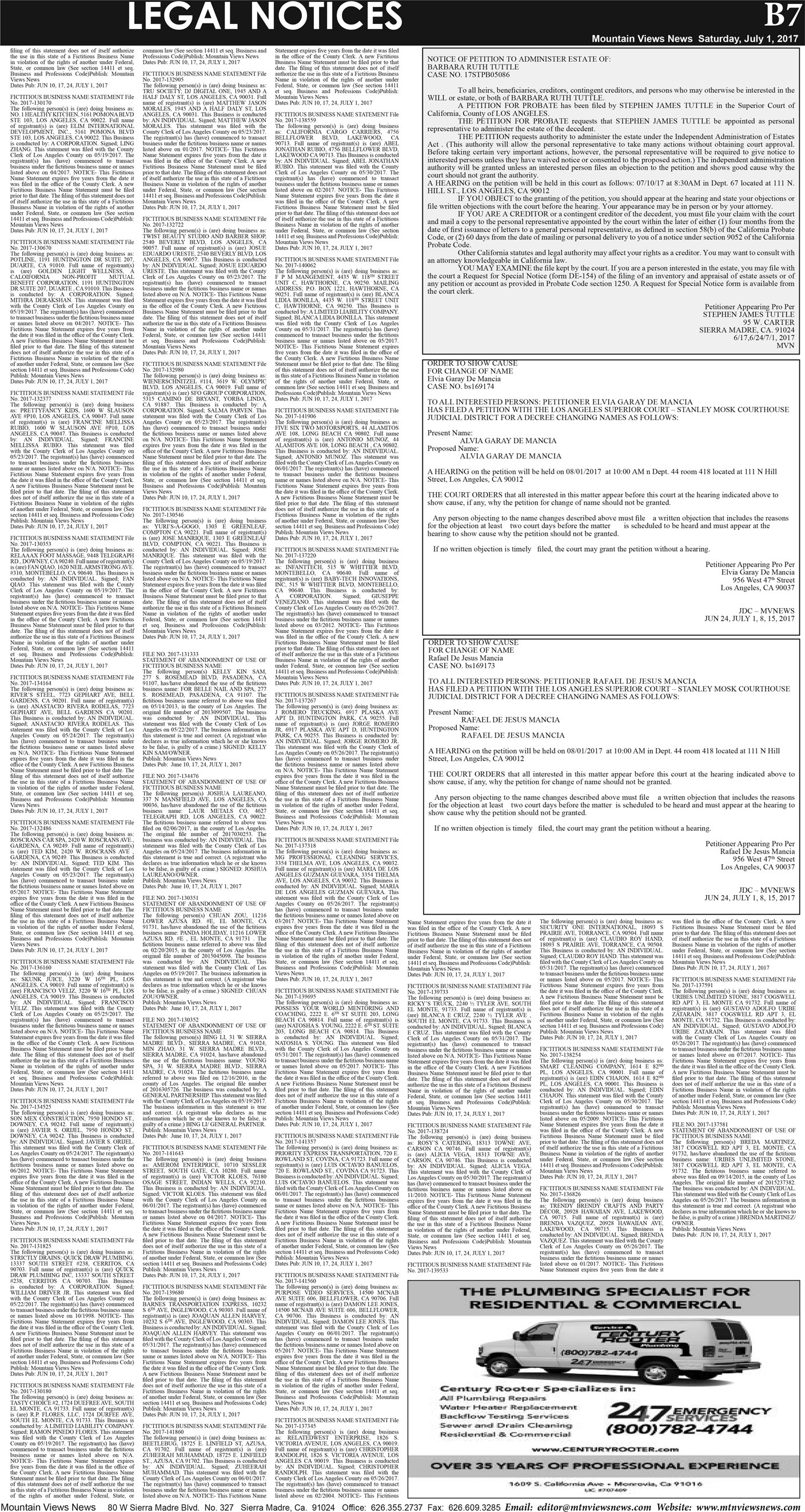 MVNews this week:  Page B:7