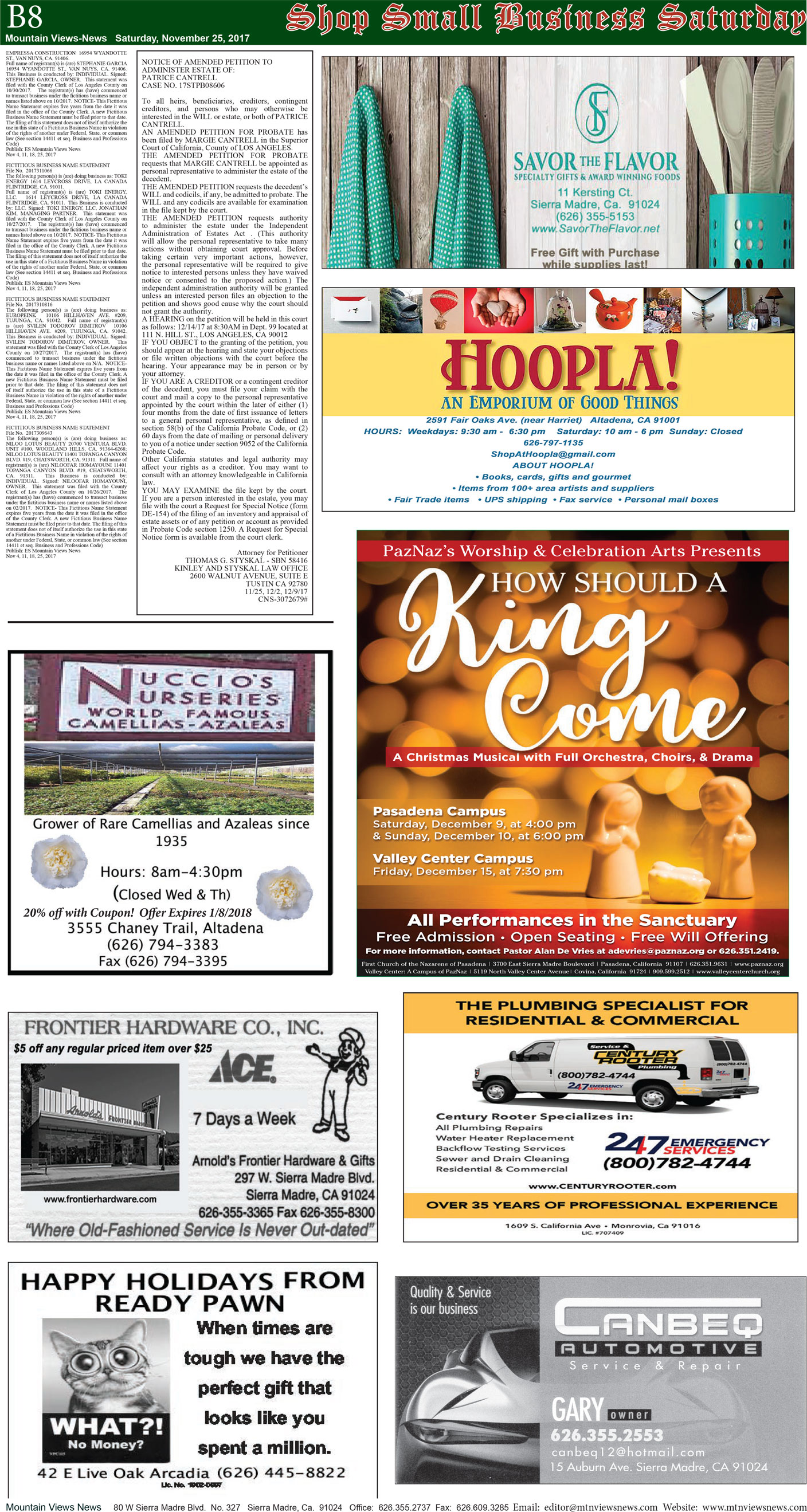 MVNews this week:  Page B:8