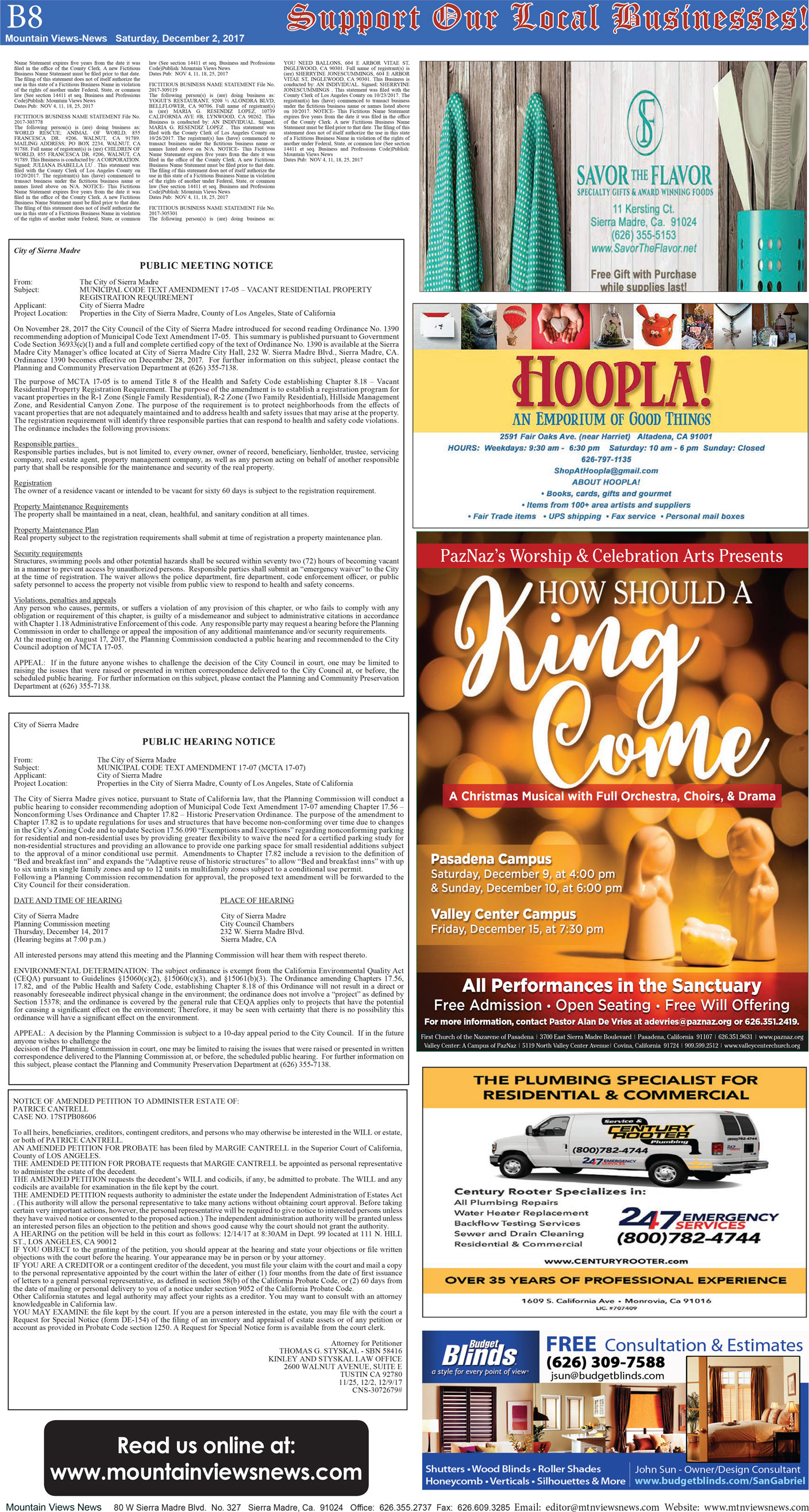 MVNews this week:  Page B:8