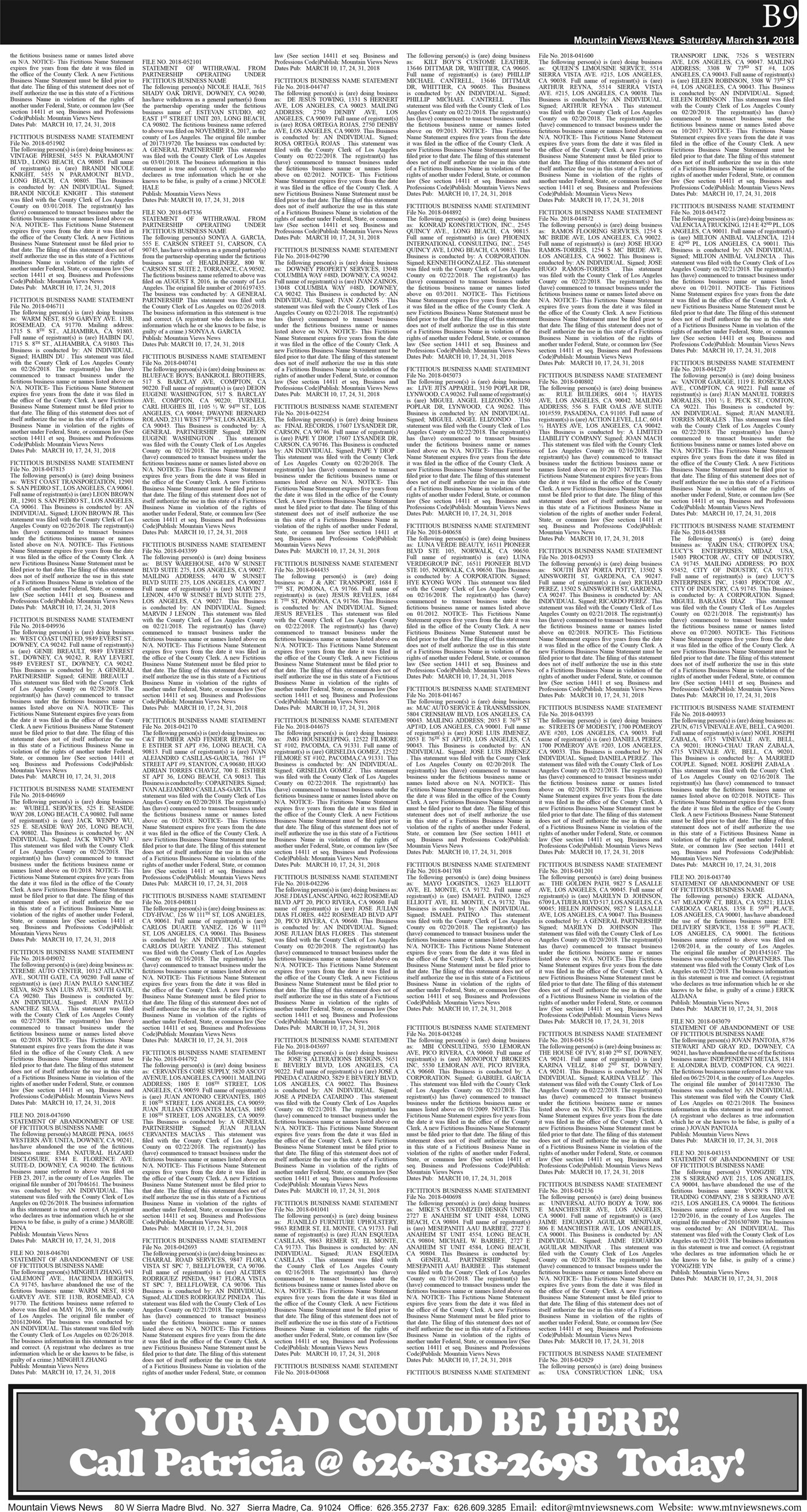 MVNews this week:  Page B:9