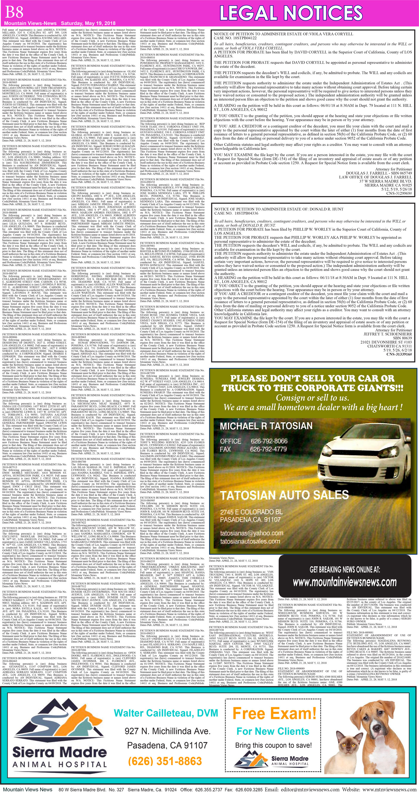 MVNews this week:  Page B:8