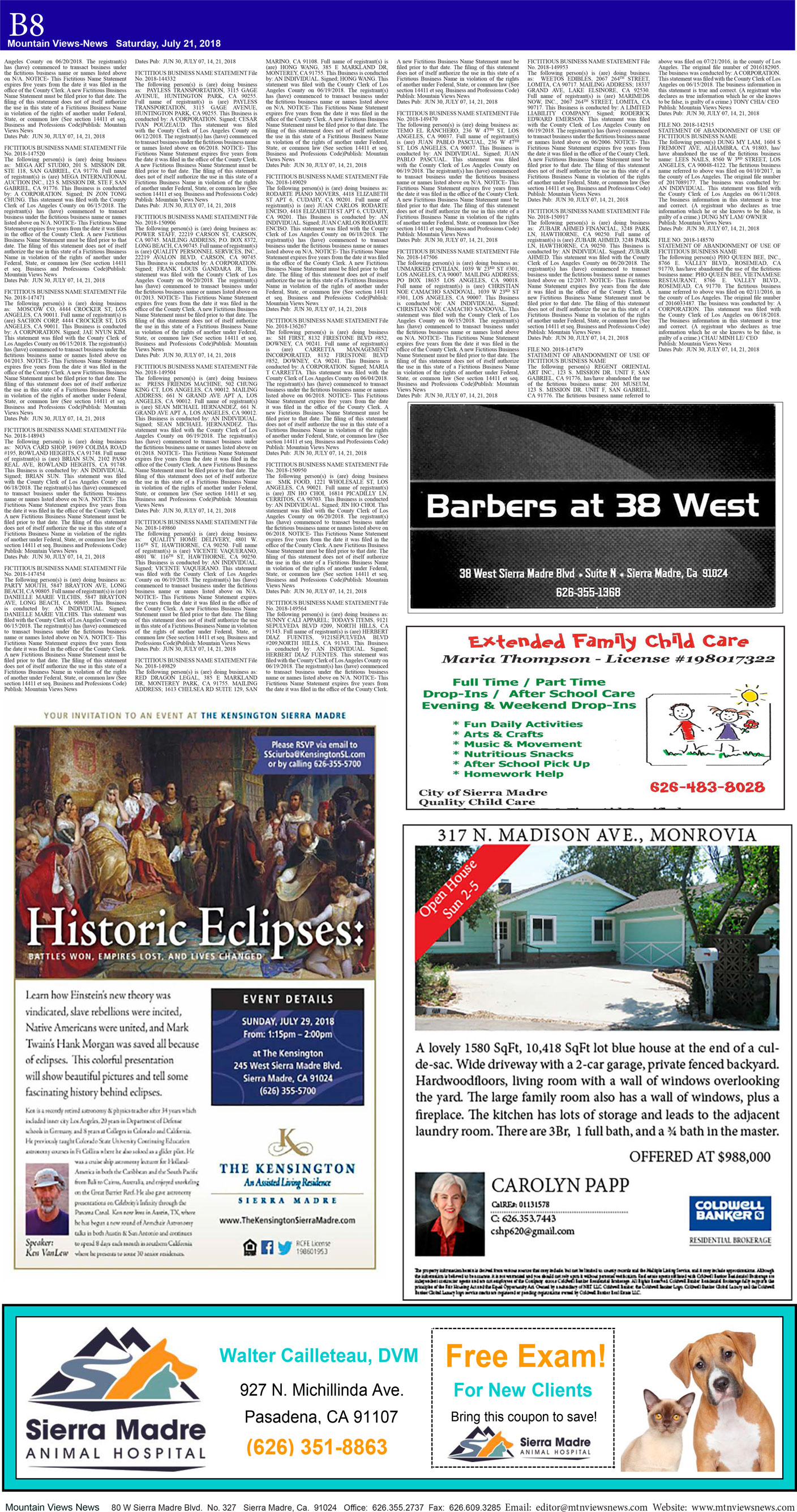 MVNews this week:  Page B:8