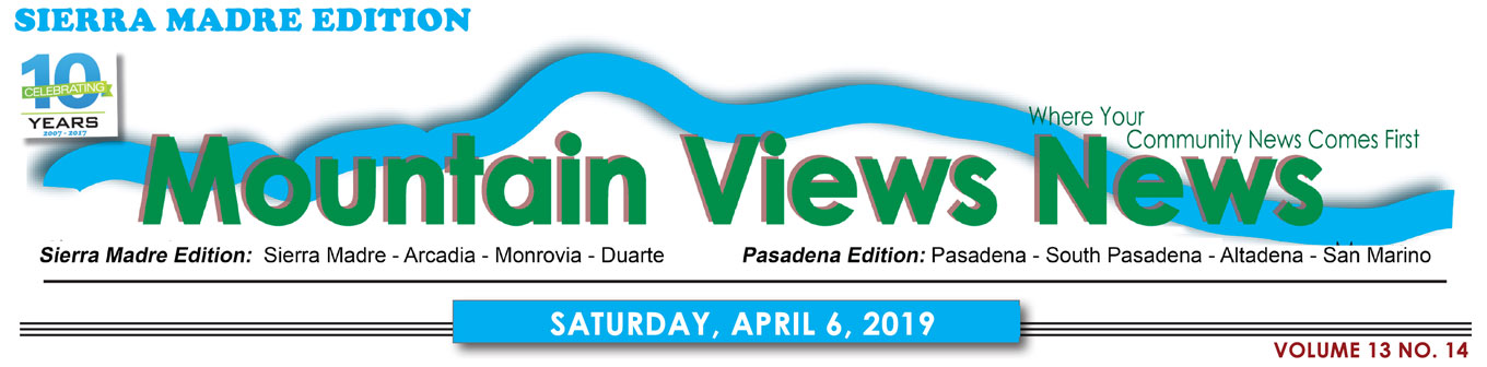 Mountain Views News, Sierra Madre edition