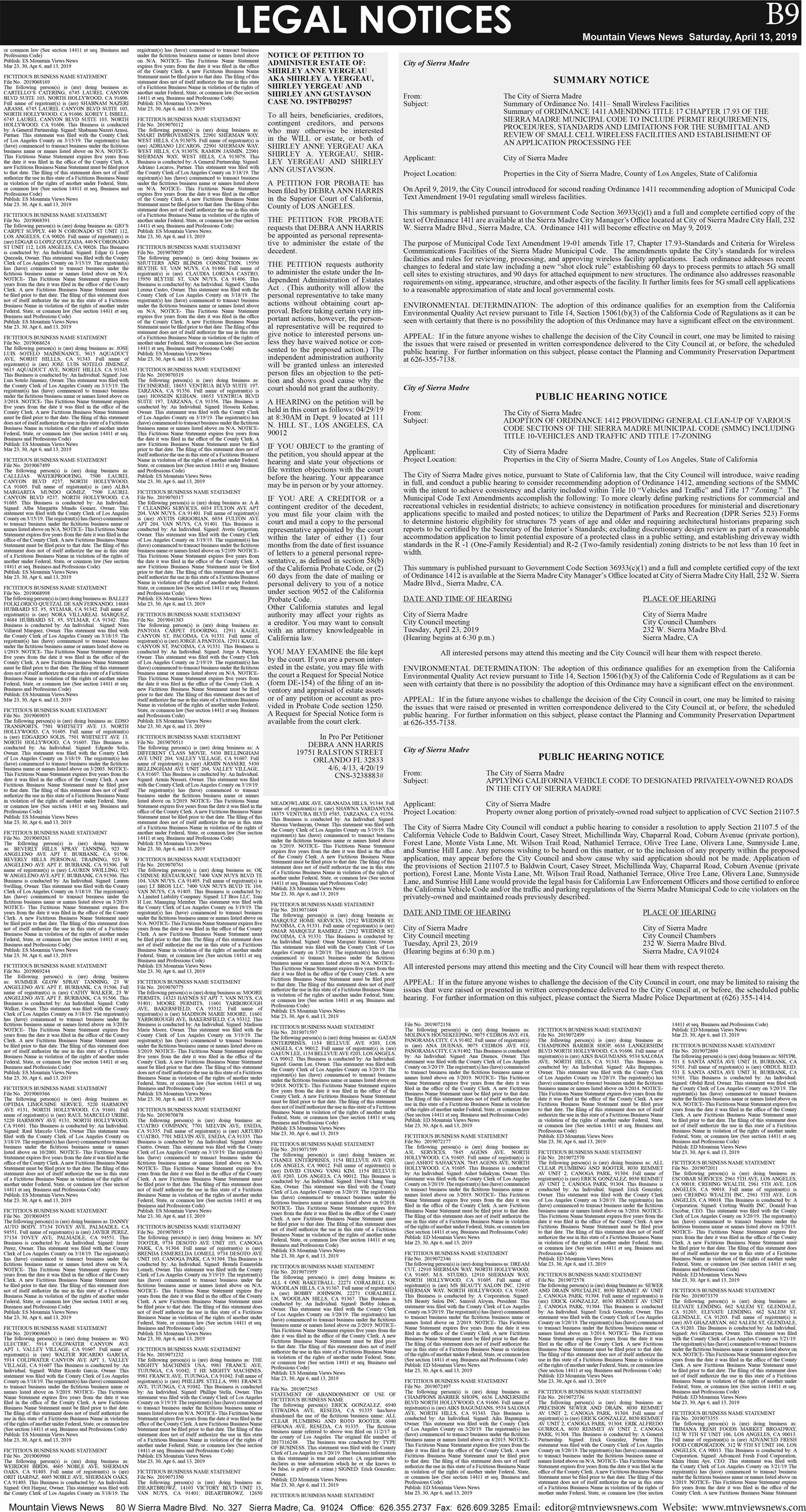 MVNews this week:  Page B:9