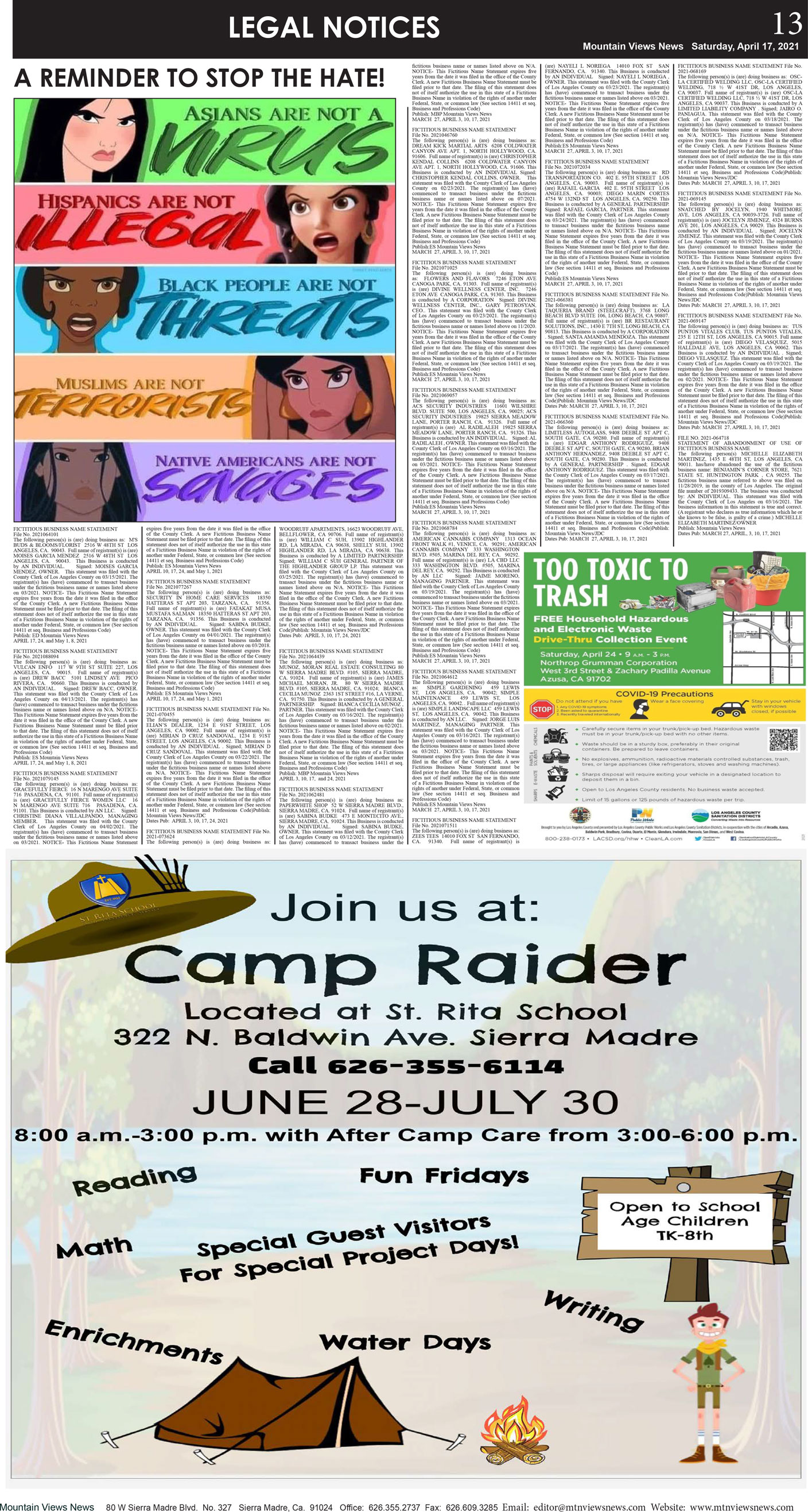 MVNews this week:  Page 13