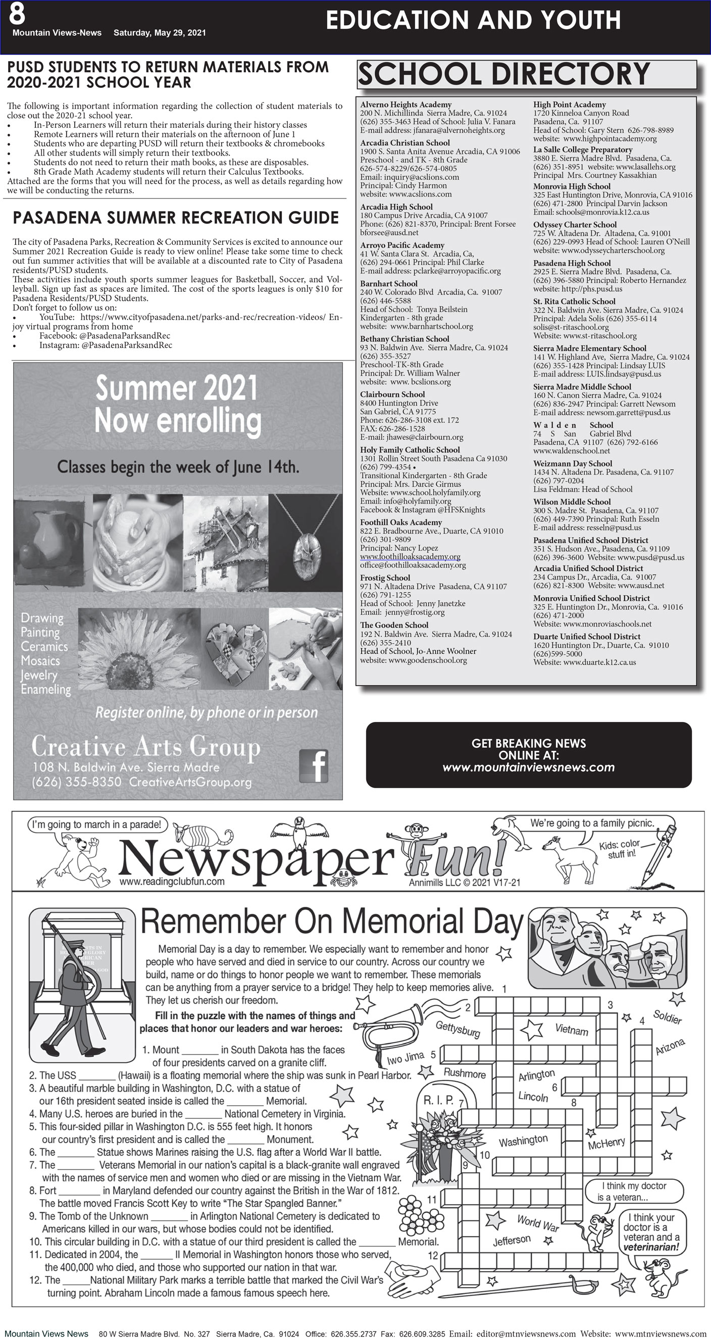 MVNews this week:  Page 8