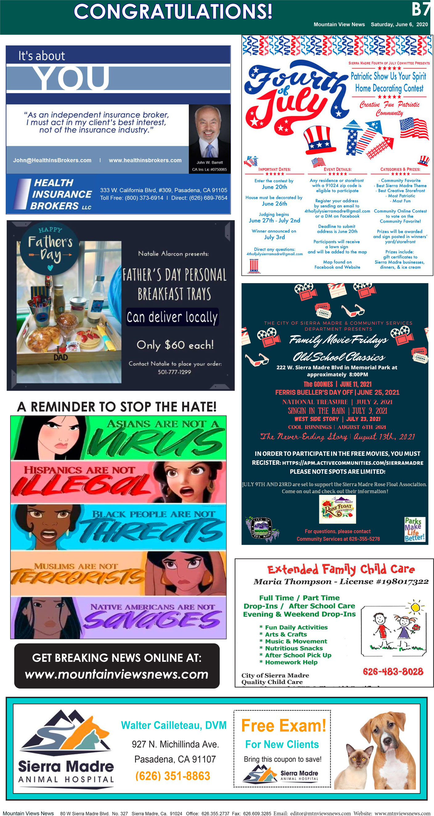 MVNews this week:  Page B:7