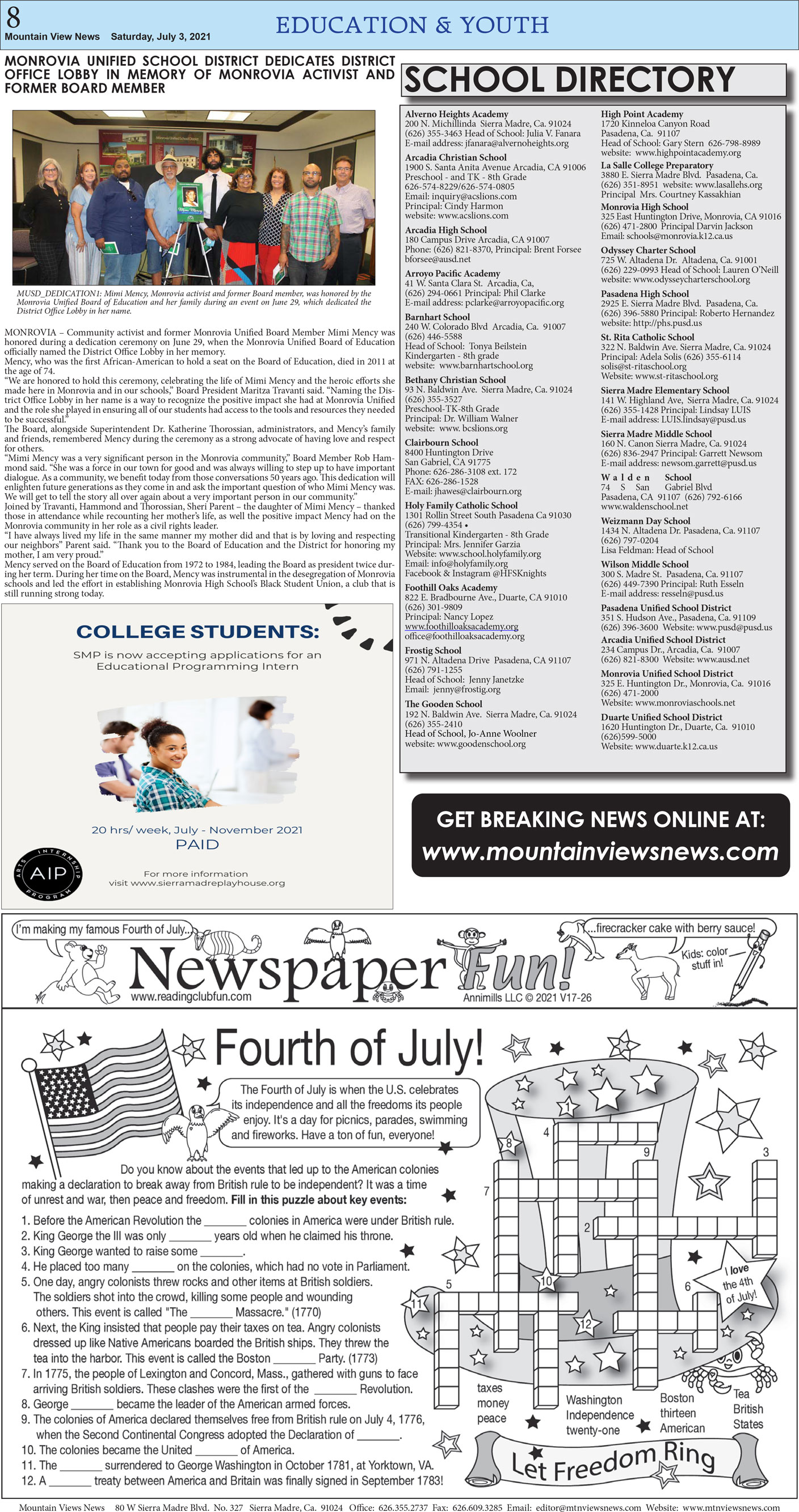 MVNews this week:  Page A:8