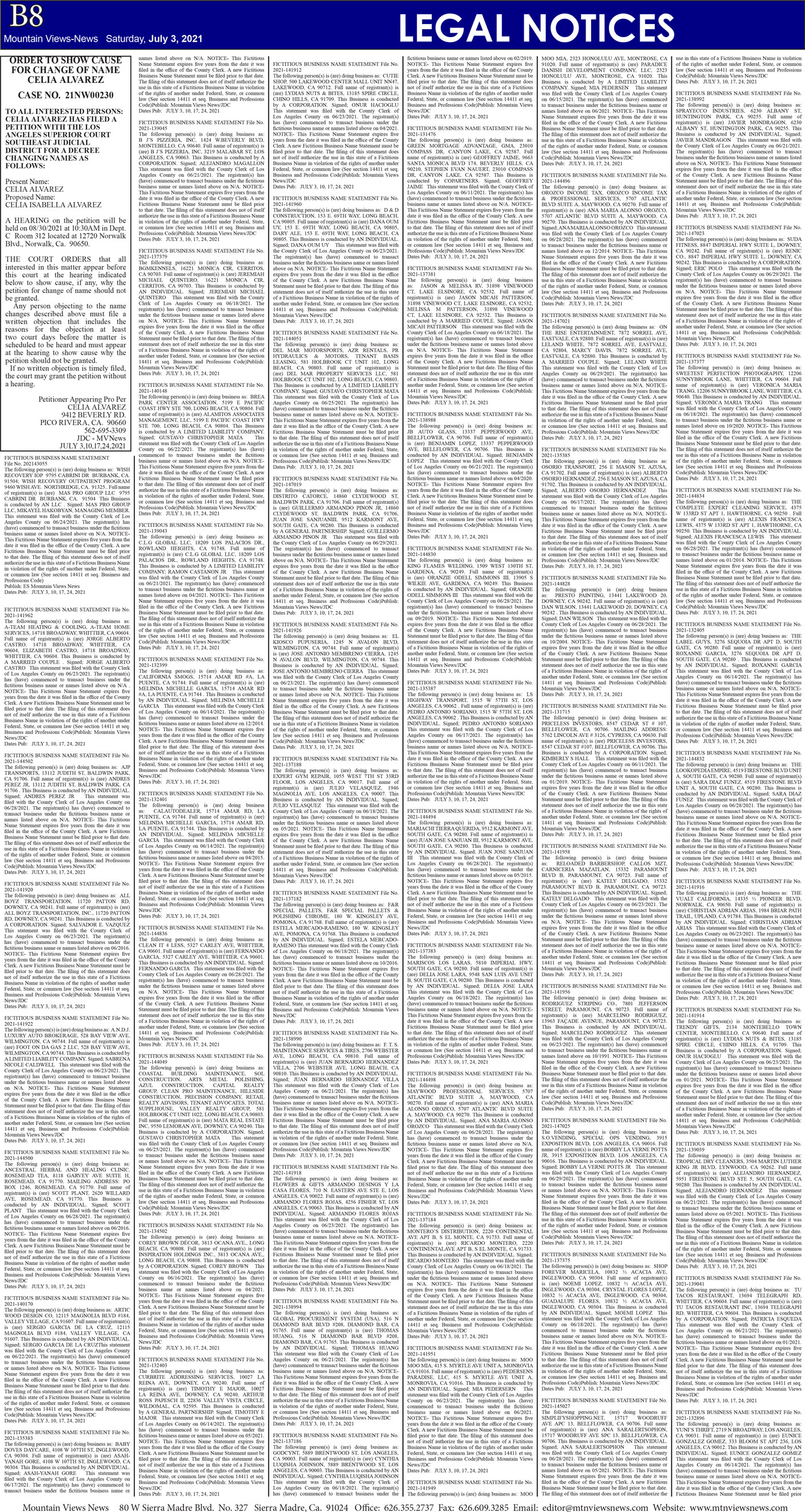 MVNews this week:  Page B:8