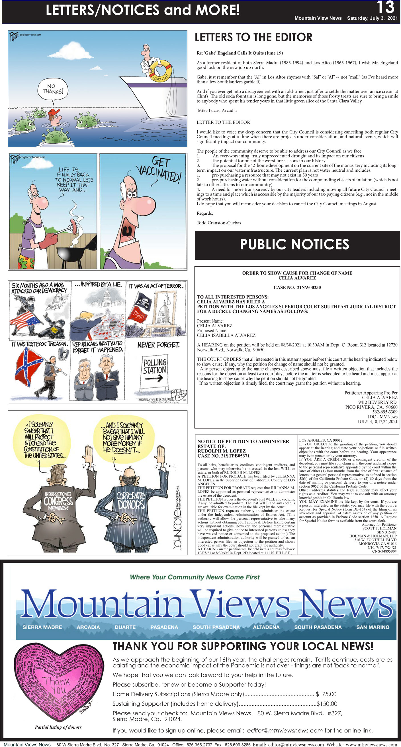 MVNews this week:  Page 13