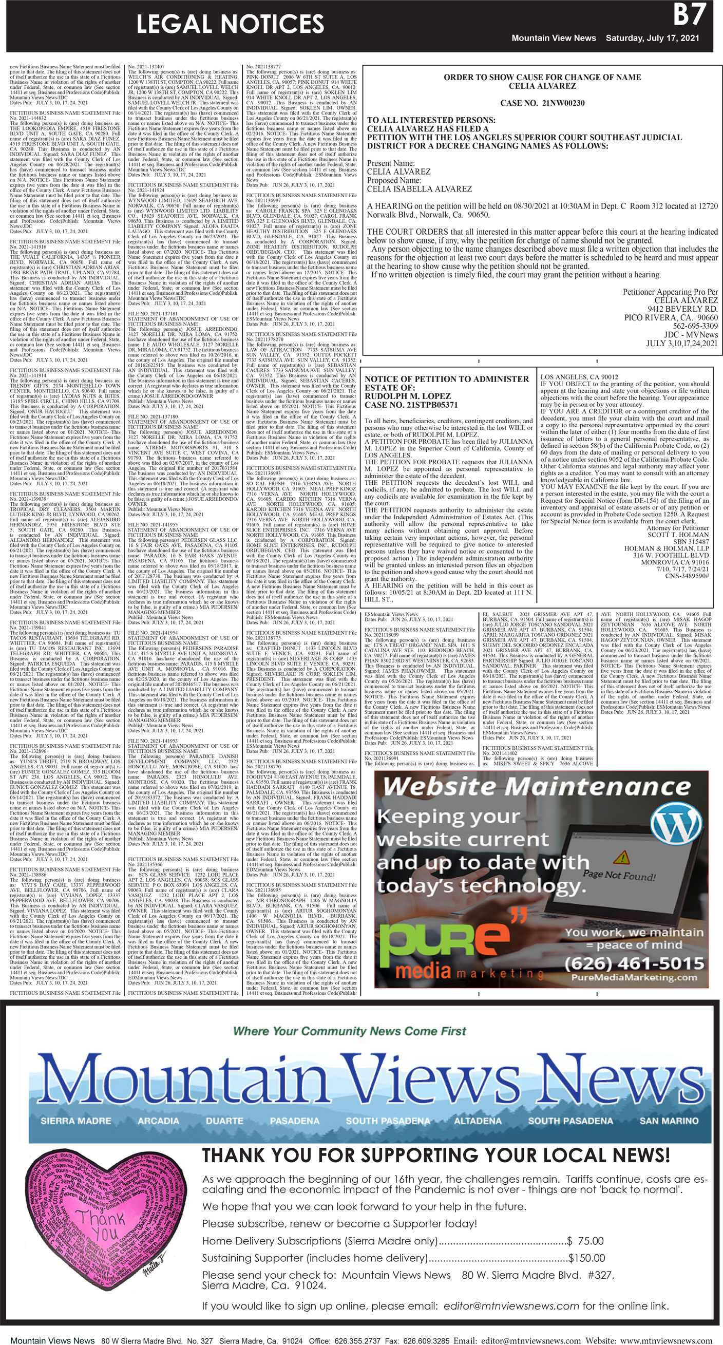 MVNews this week:  Page B:7