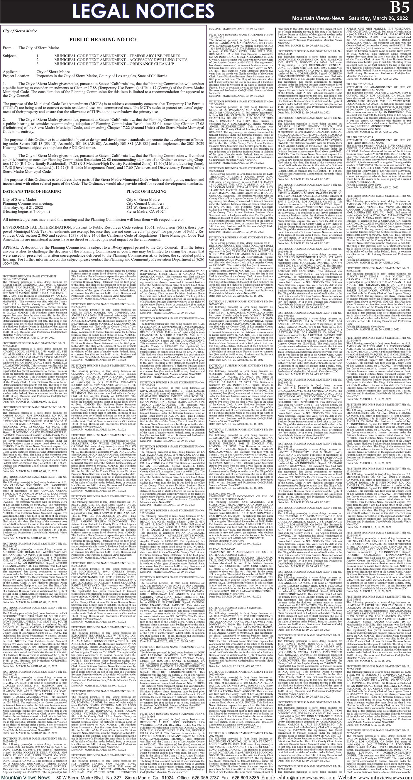 MVNews this week:  Page B:5