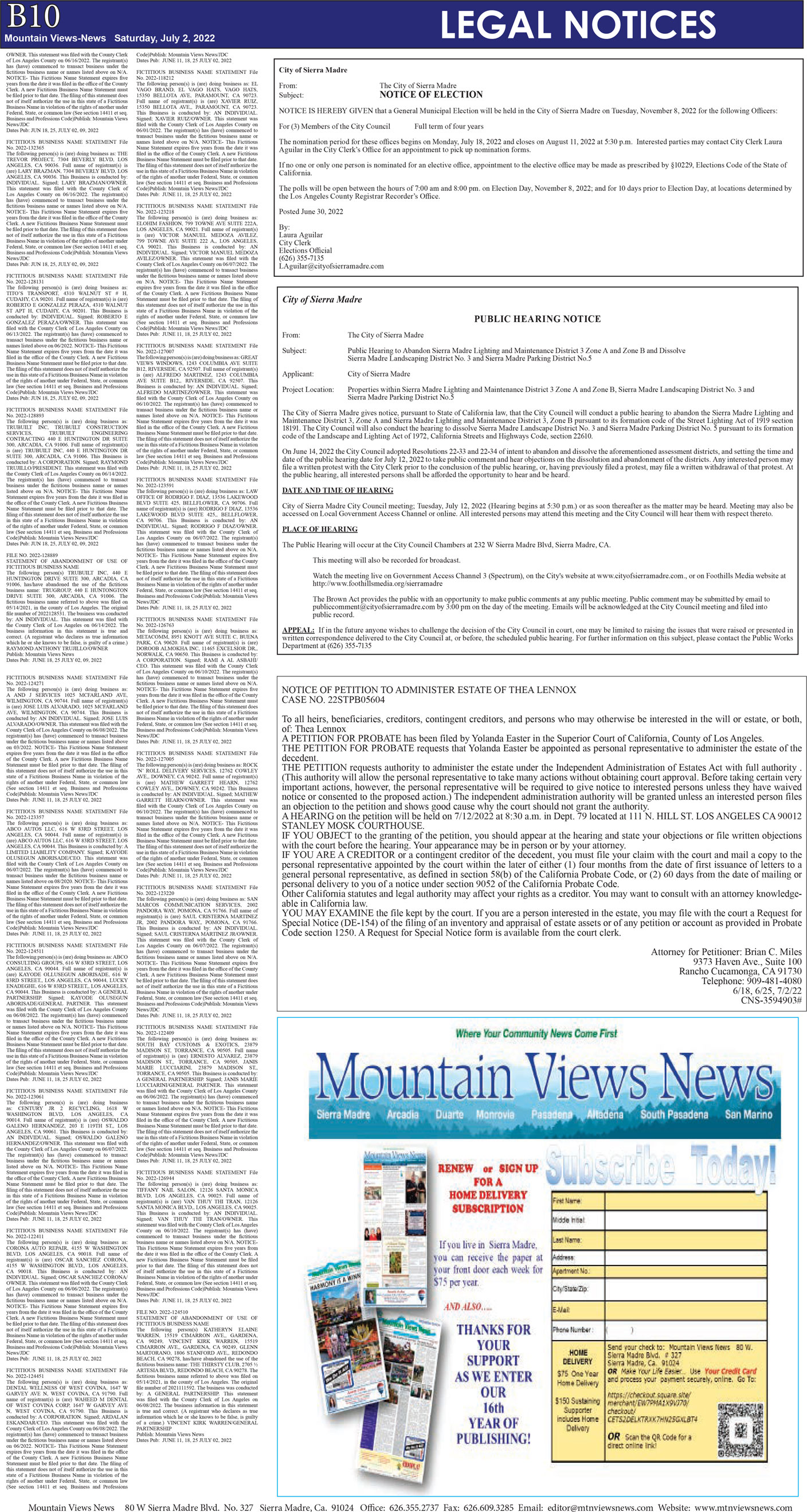 MVNews this week:  Page B:10