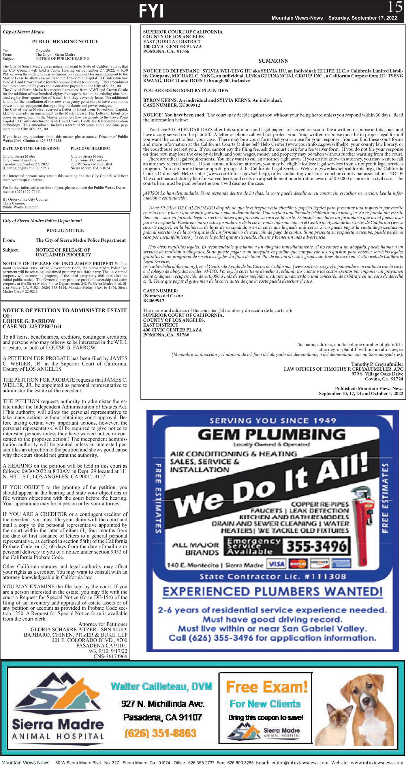 MVNews this week:  Page 15