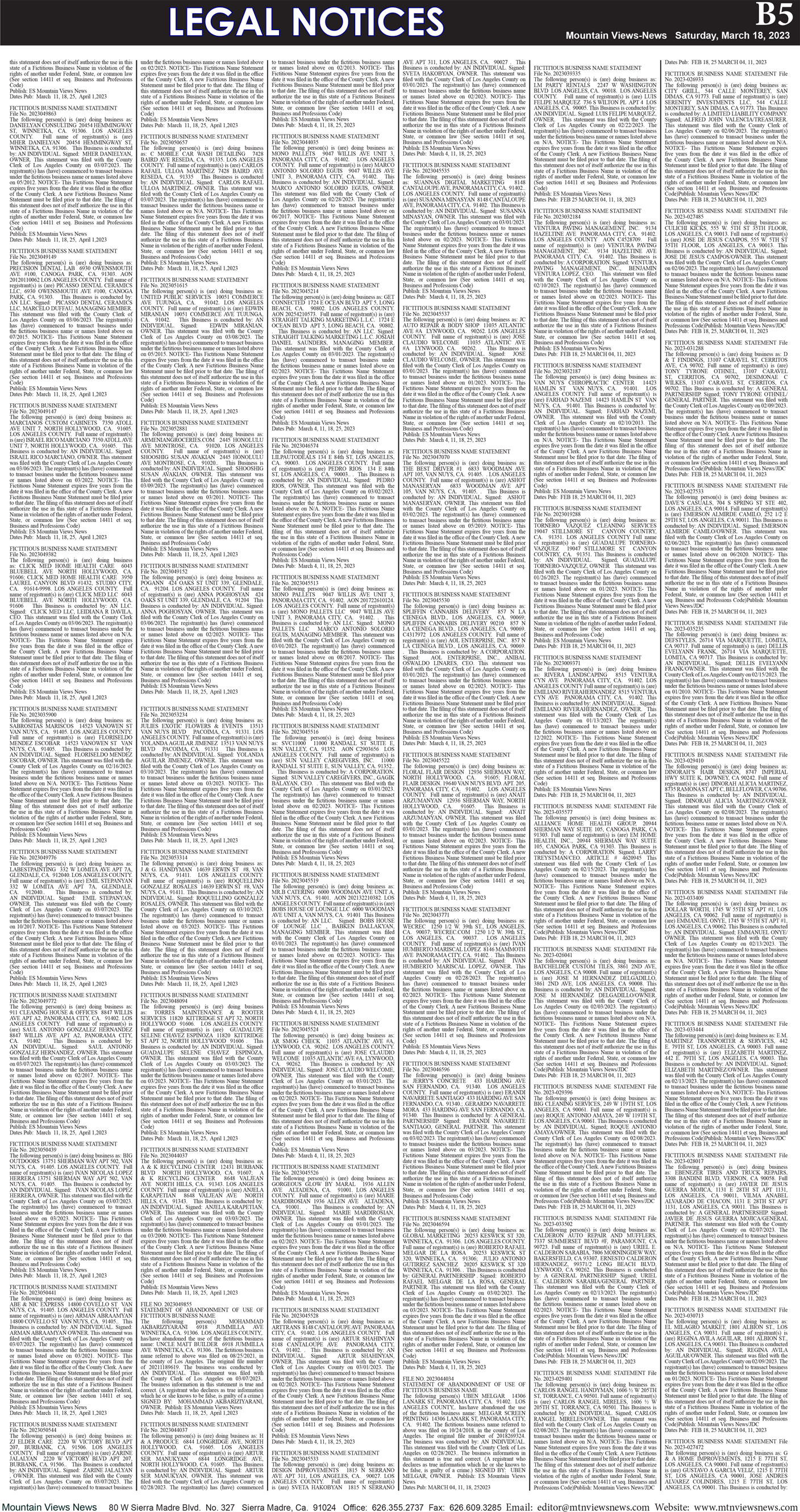 MVNews this week:  Page B:5