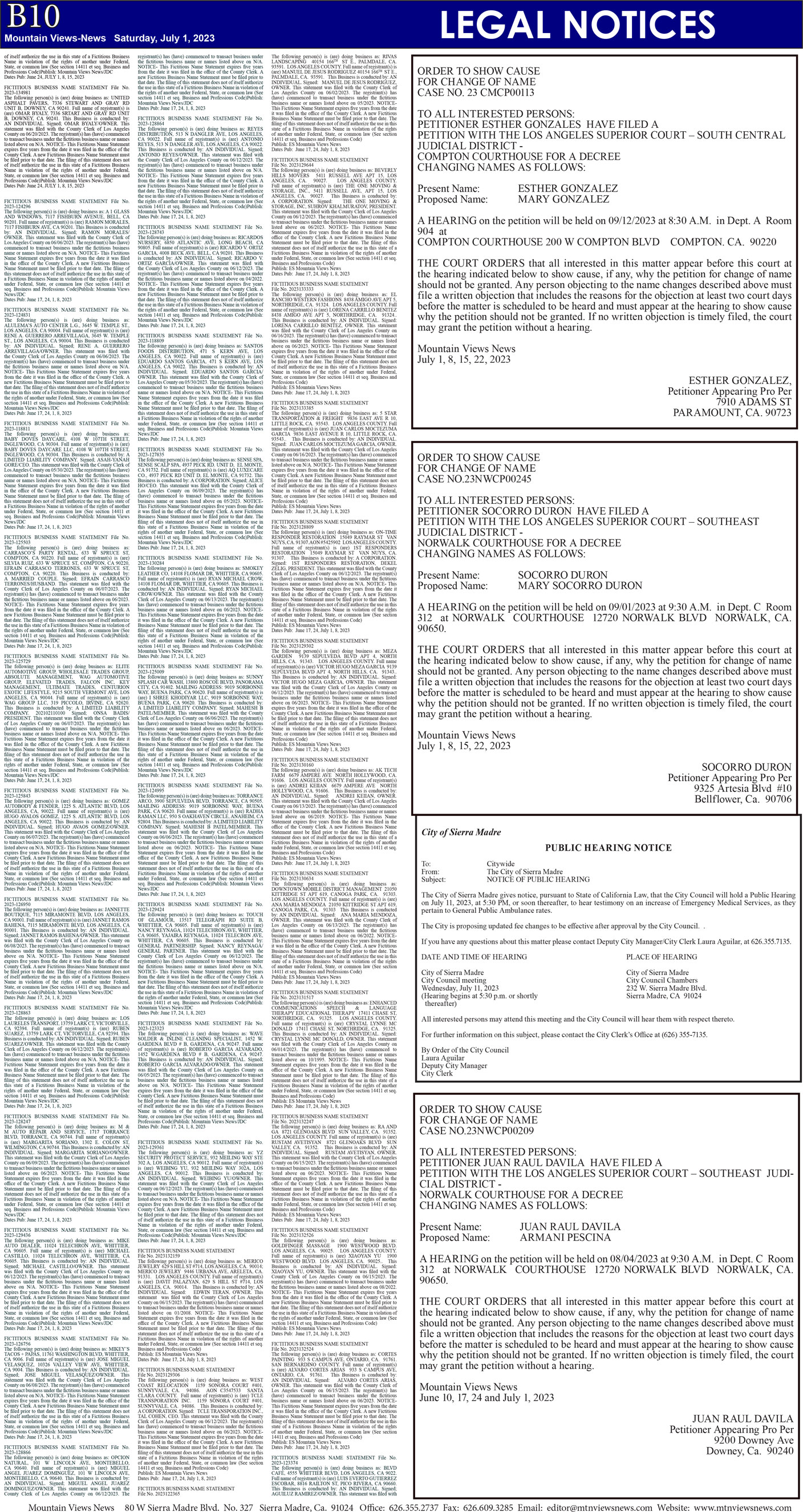 MVNews this week:  Page B:10