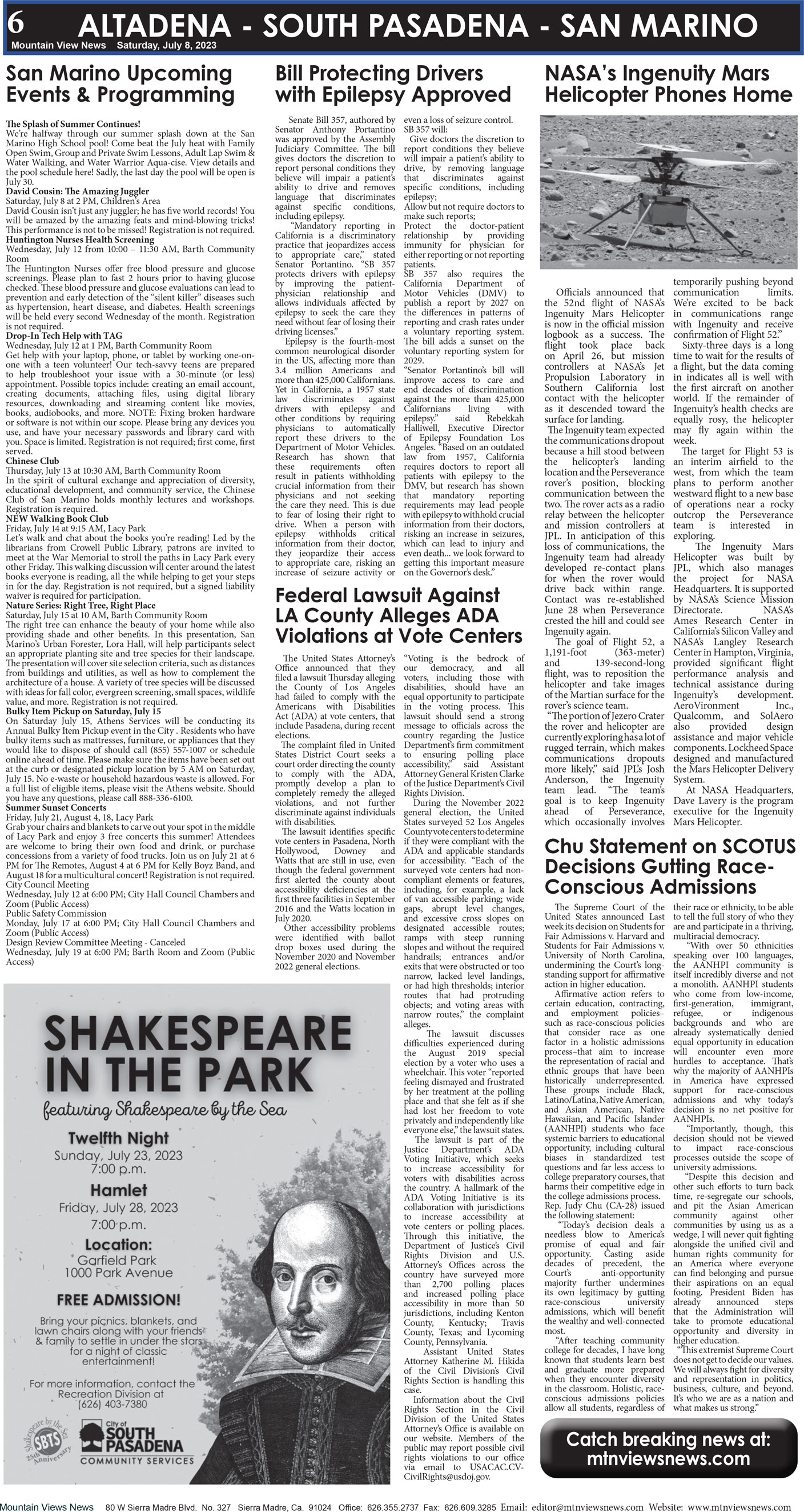 MVNews this week:  Page 6