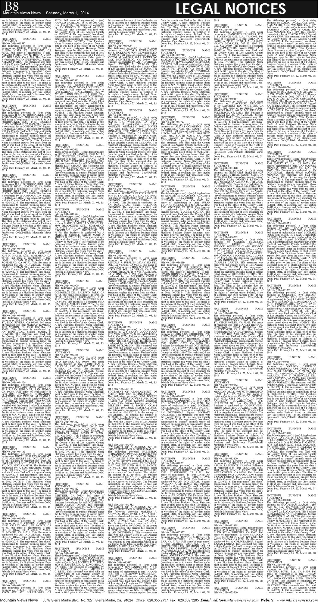 MVNews this week:  Page B:8