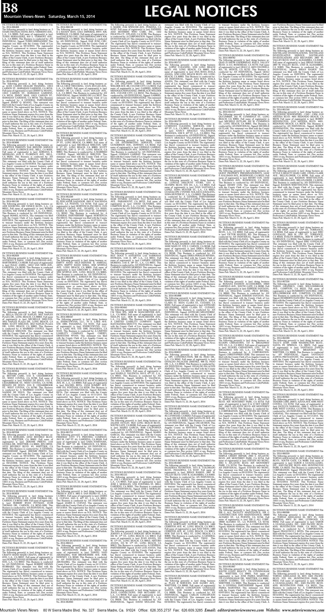 MVNews this week:  Page B:8