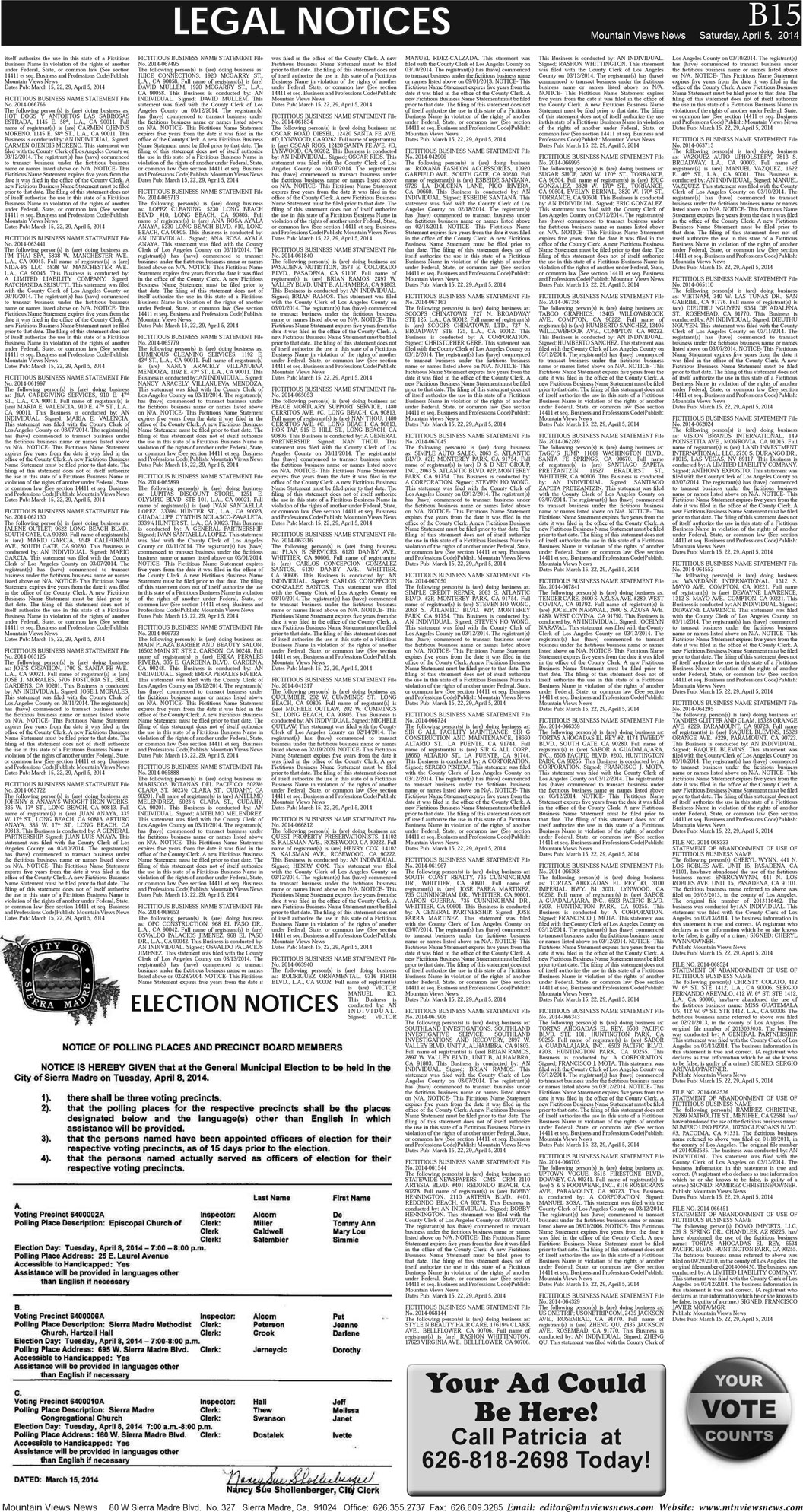 MVNews this week:  Page B:15