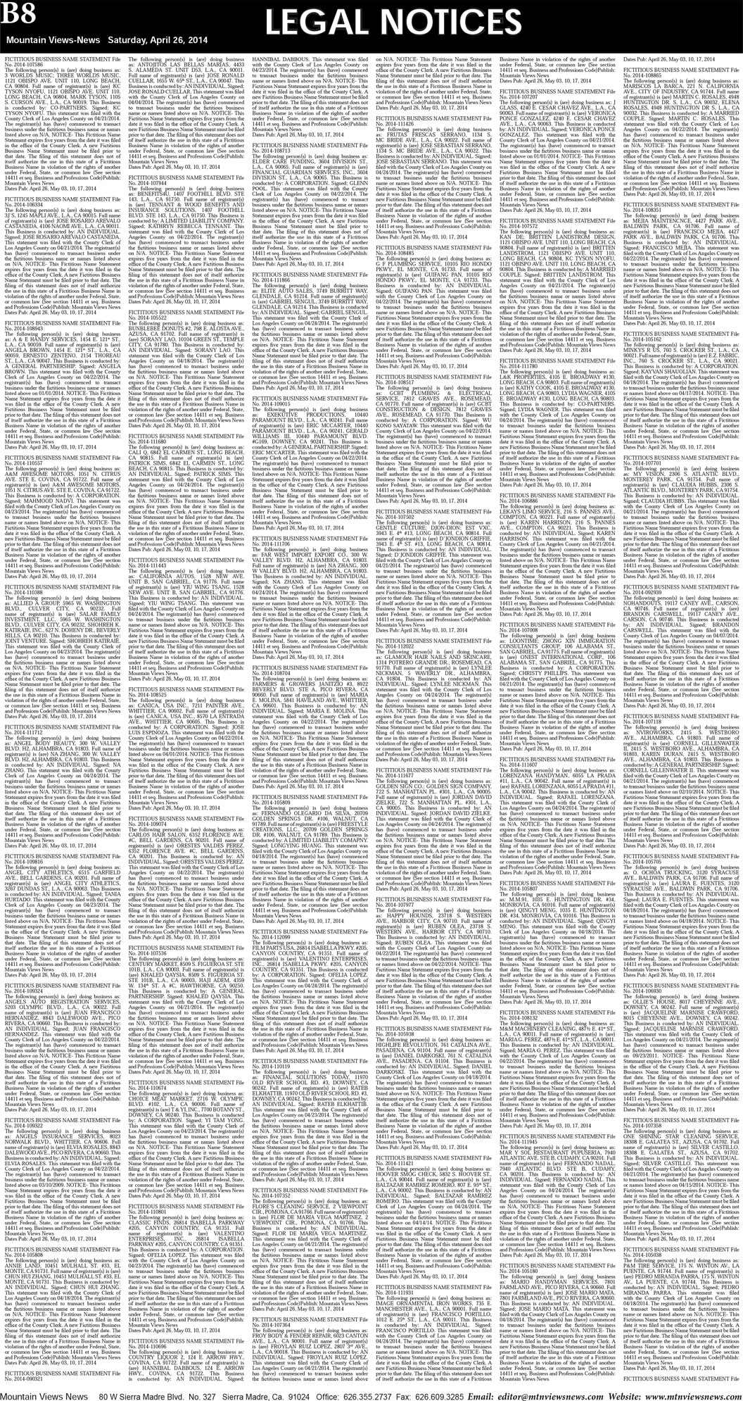 MVNews this week:  Page B:8