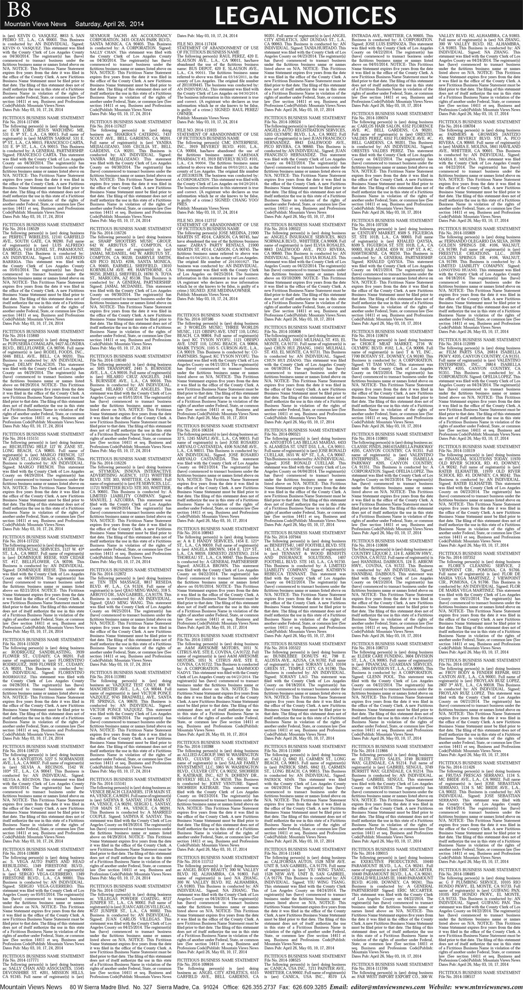 MVNews this week:  Page B:8