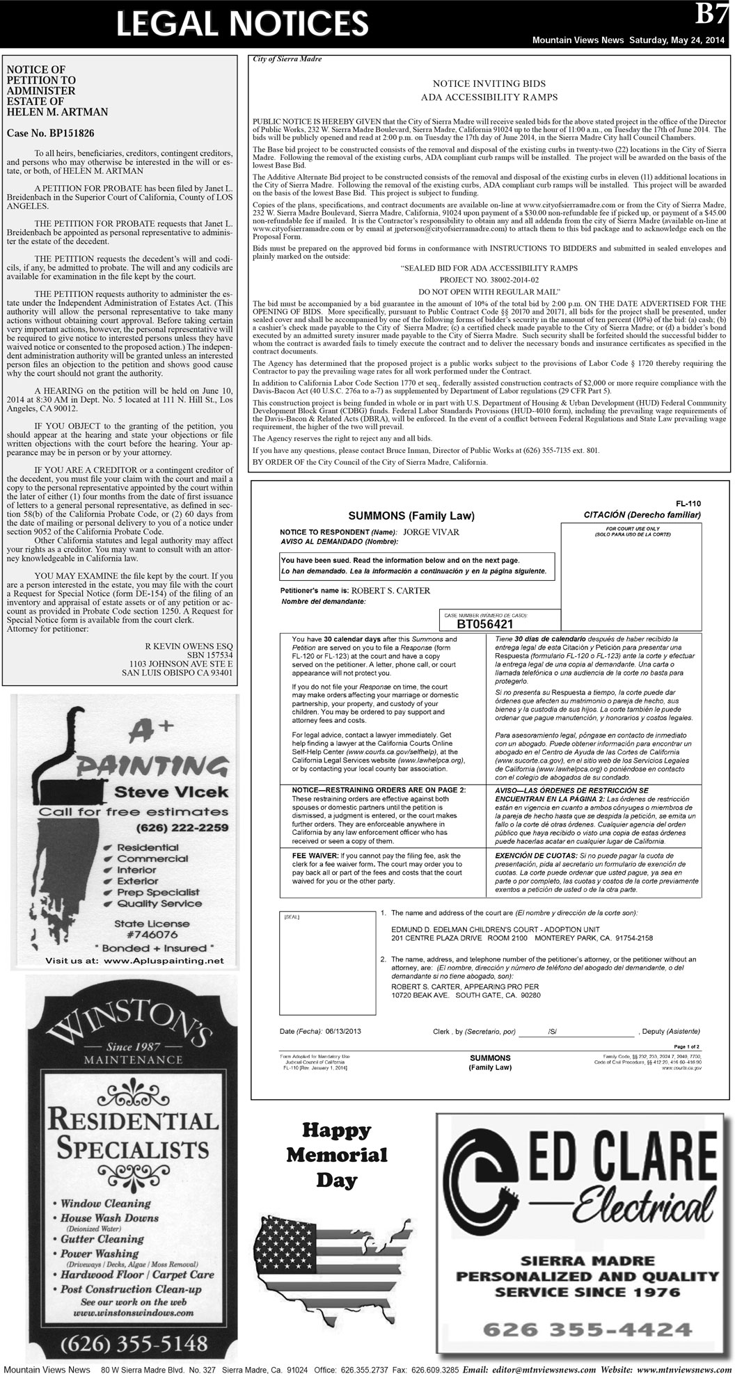 MVNews this week:  Page B:7