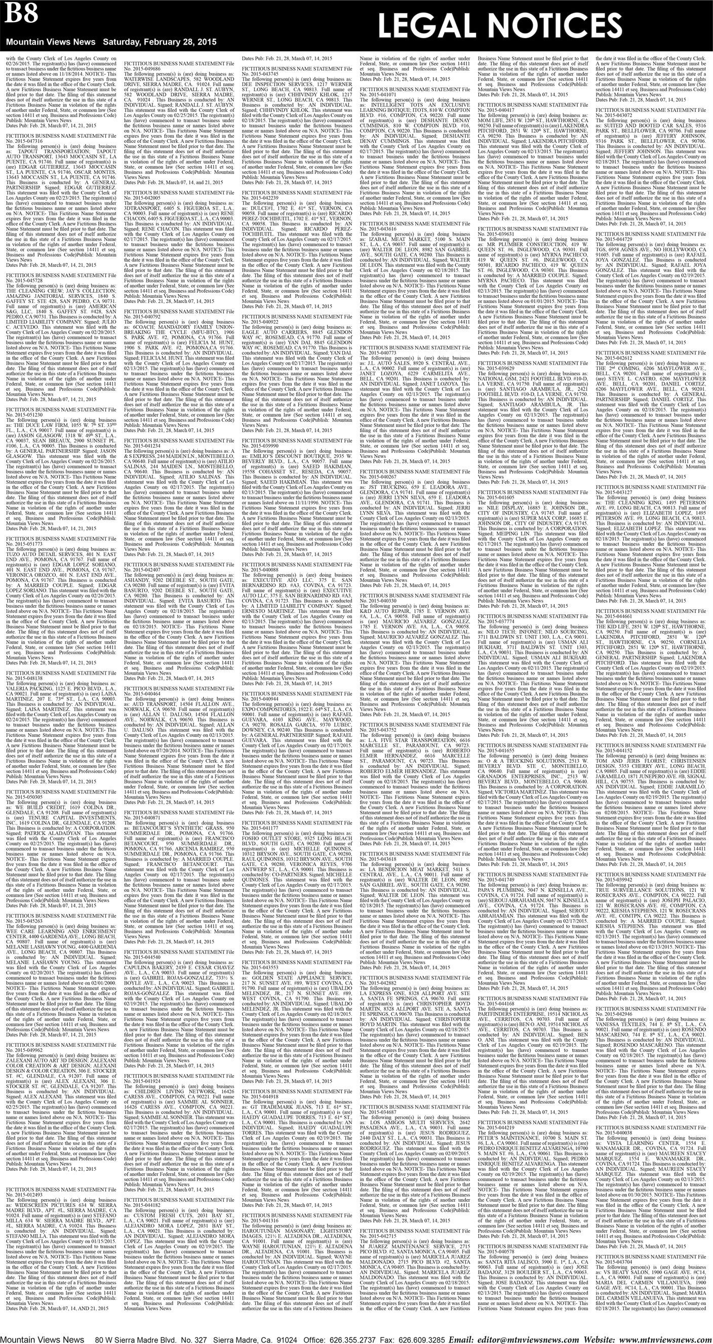 MVNews this week:  Page B:8