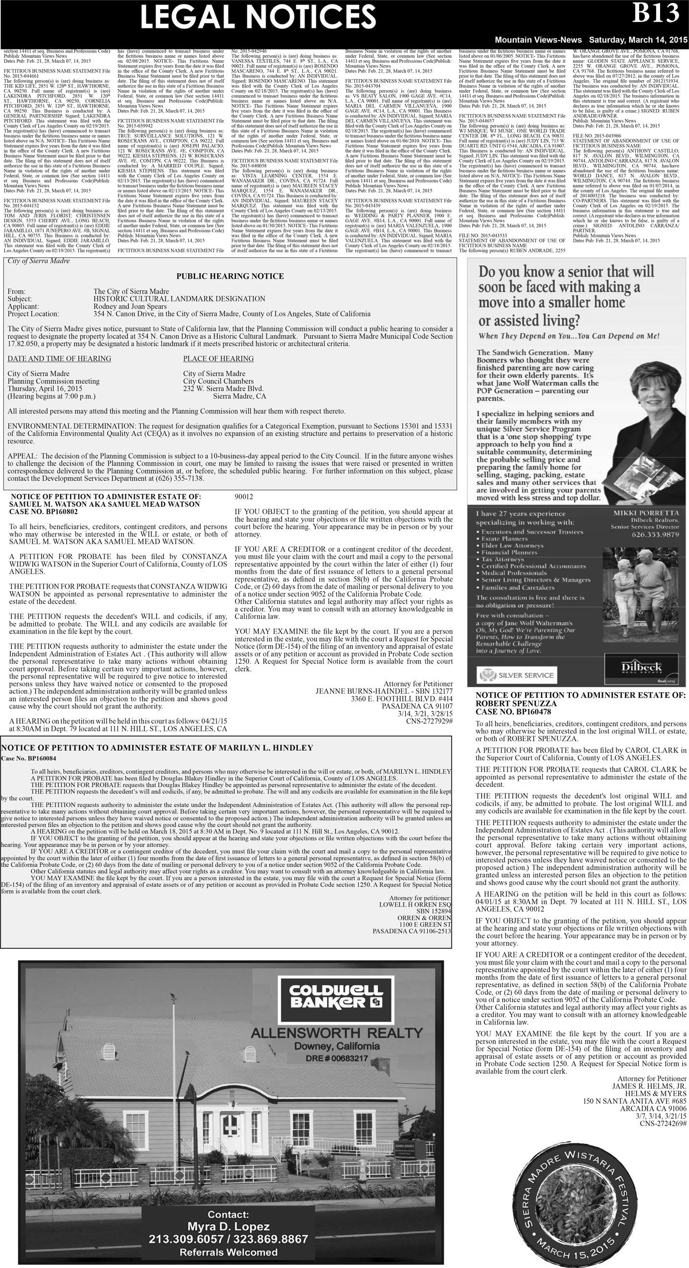 MVNews this week:  Page B:13