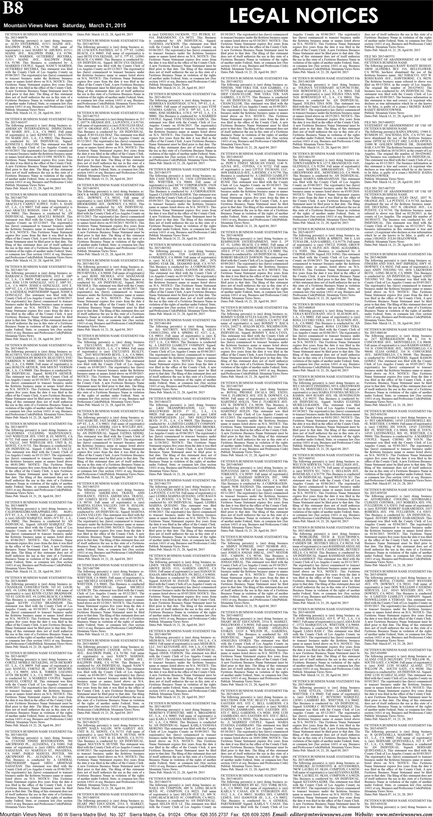 MVNews this week:  Page B:8